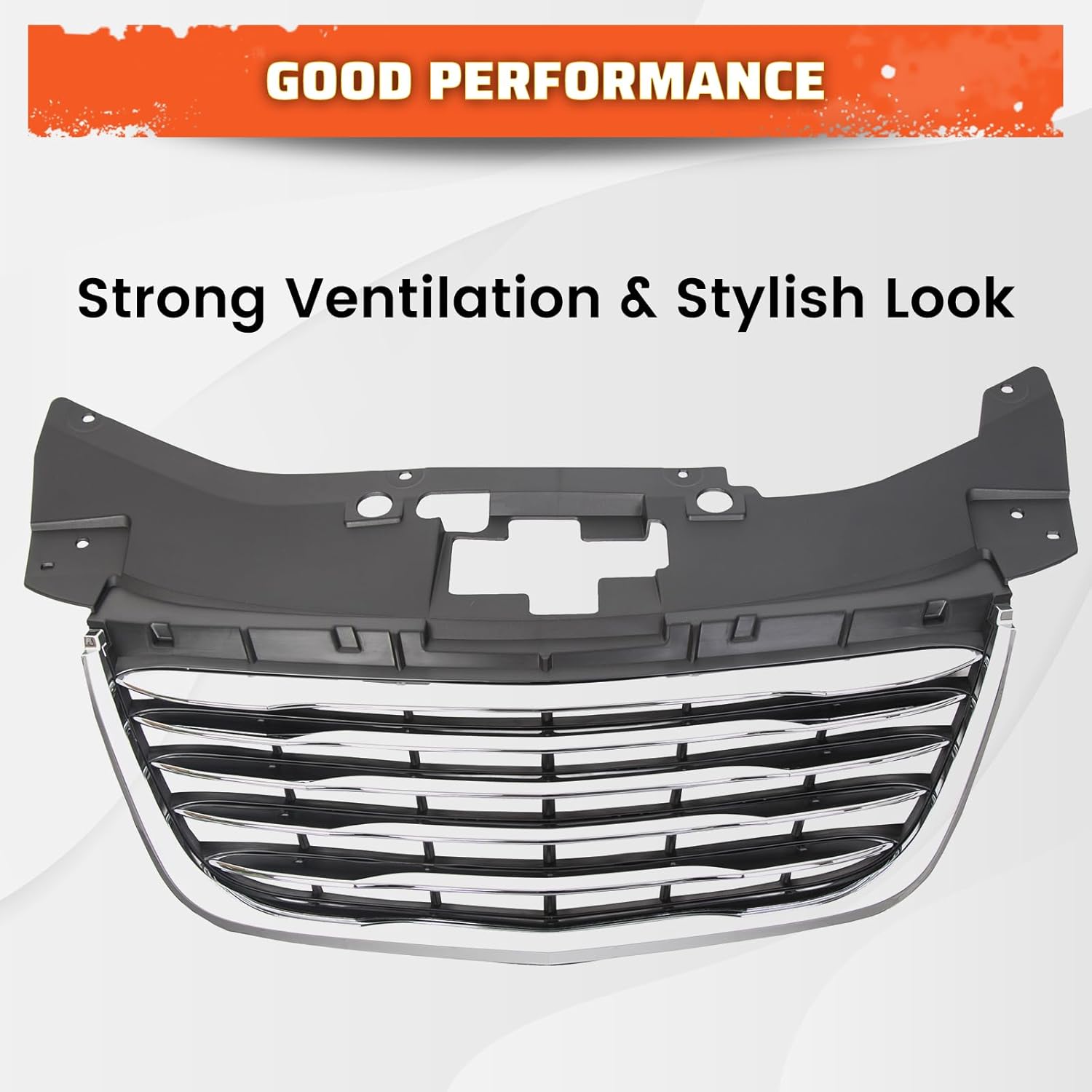 ECOTRIC Parrilla delantera compatible con Chrysler 200 Sedan 68082050AE CH1200353 2011-2014 Parachoques superior del radiador parrilla del capó del