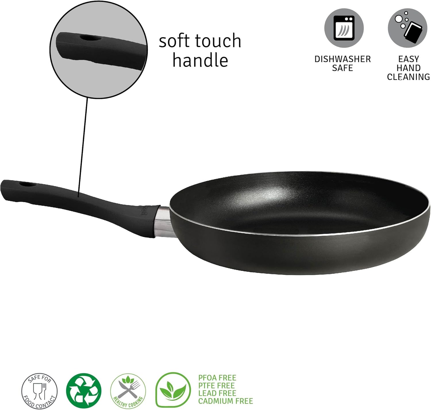 HUDSON Aluminium frying pan with non-stick 9.5 in, cookware