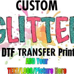 Impresiones DTF con purpurina personalizadas, logotipoletratextofoto, parches para planchar para ropa directa a la ropa de película, delantal, Impresiones DTF con purpurina personalizadas, logotipoletratextofoto, parches para planchar para ropa directa a la ropa de película, delantal,