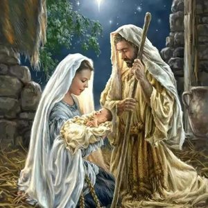 Belén de Navidad por números para adultos principiantes, kit de pintura religiosa para adultos por números, con 3 pinceles y pintura acrílica (sin Belén de Navidad por números para adultos principiantes, kit de pintura religiosa para adultos por números, con 3 pinceles y pintura acrílica (sin