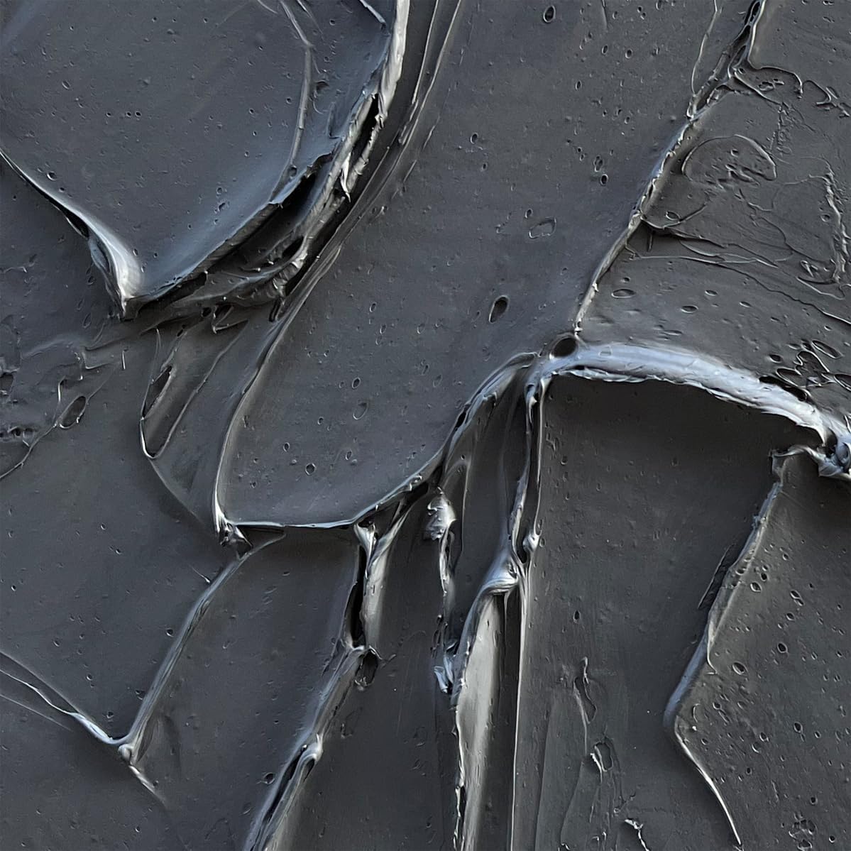 NANKAI Pintura al óleo minimalista negra de textura gruesa pintada a mano, 30 x 60 pulgadas, arte contemporáneo grande, pintura al óleo, hogar,