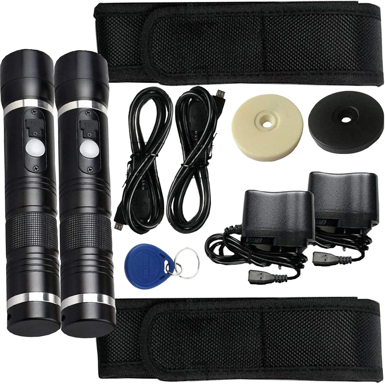 2 juegos de nueva generación RFID de guardia de seguridad Patrol Tour Kit completo con luz LED de flash integrada (para SOS) 20 puntos de