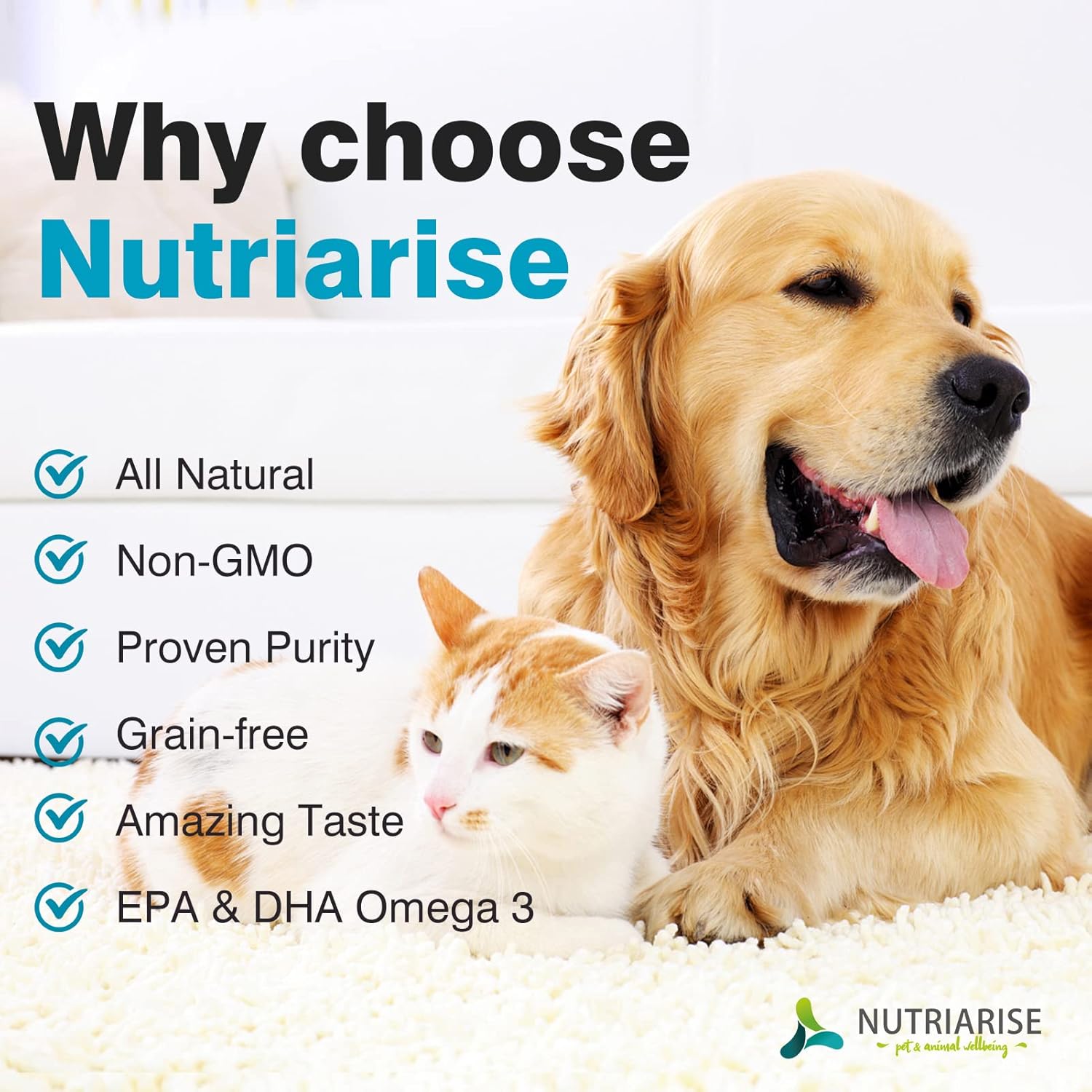 Aceite de pescado Omega 3 para perros y gatos, suplemento de aceite de pescado para perros y gatos, suplemento para piel y pelaje para