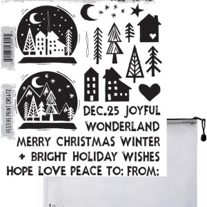 Tim Holtz Stampers Anonymous – Juego de sellos adhesivos con estampado festivo + bolsa de almacenamiento de malla Carnora, lanzamiento de septiembre Tim Holtz Stampers Anonymous – Juego de sellos adhesivos con estampado festivo + bolsa de almacenamiento de malla Carnora, lanzamiento de septiembre