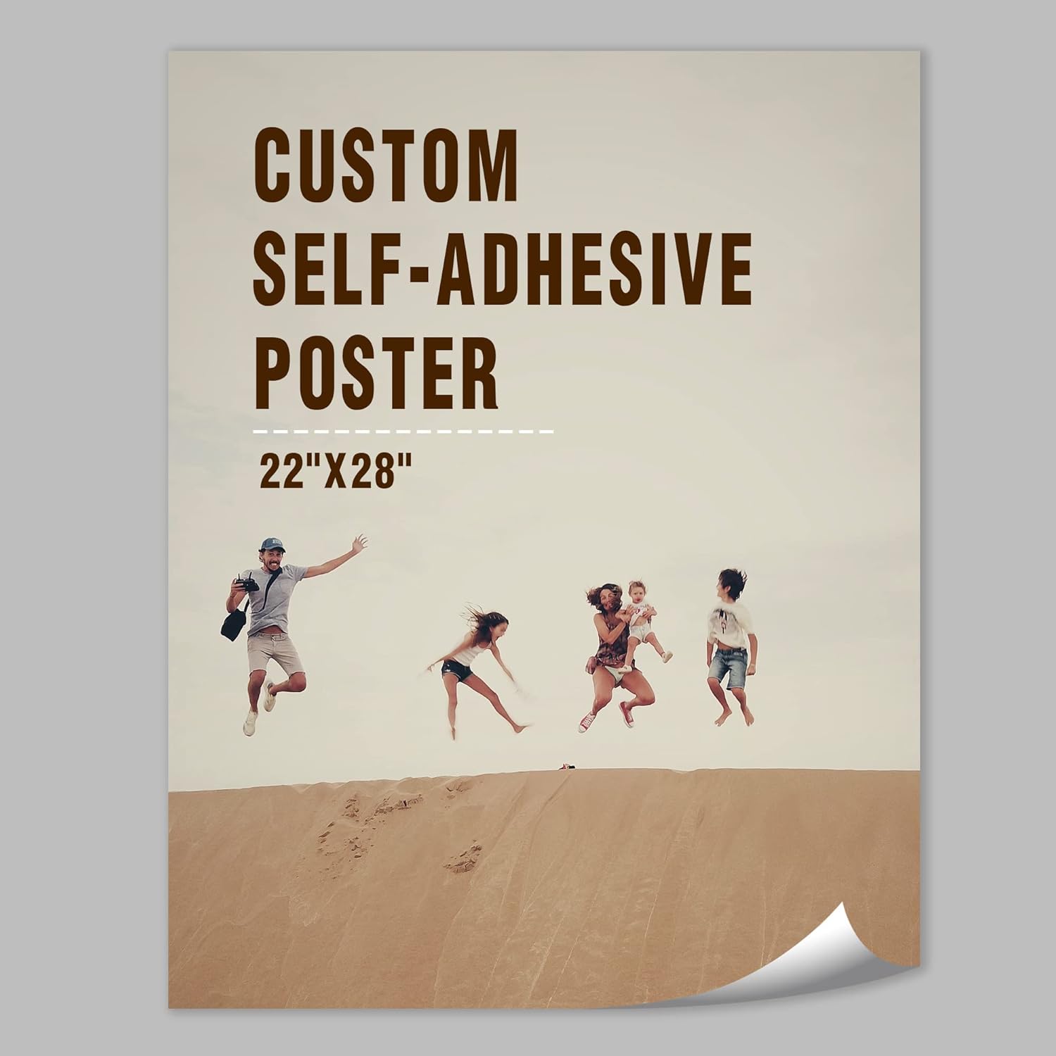 wall26 Impresiones de póster personalizadas carga tu imagenfoto, foto personalizada en impresión de póster autoadhesiva, duradera e impermeable,