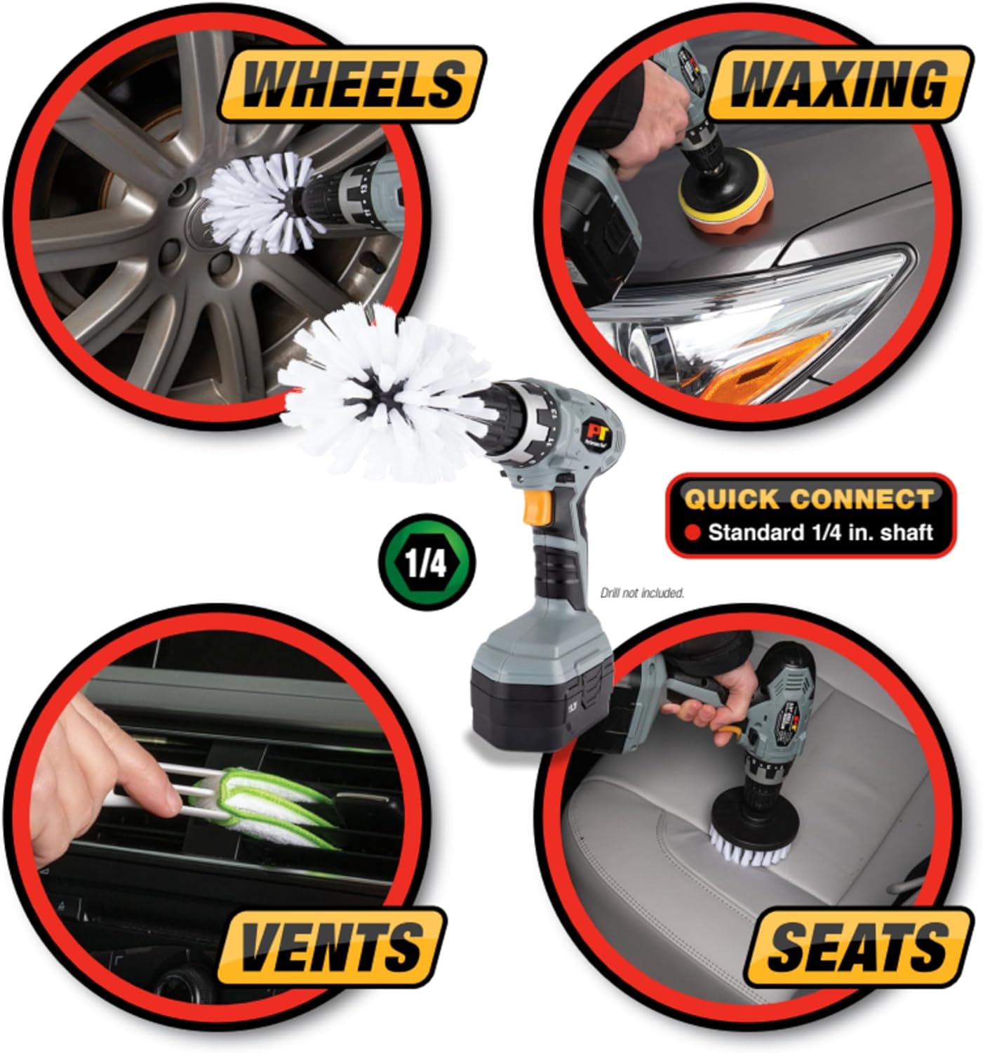 Performance Tool W4992 Ultimate Car Wash Kit (16 piezas) – La solución completa para un auto limpio y brillante