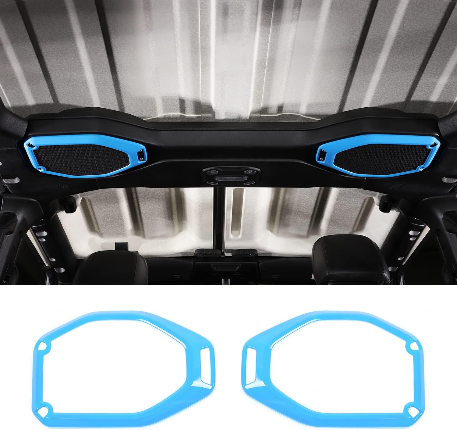 RT-TCZ Para Wrangler JL Top Roof Speaker Cover Trim para Jeep Wrangler JL JLU Gladiator JT 2018-2023 Baby Blue Accesorios interiores 2 unids