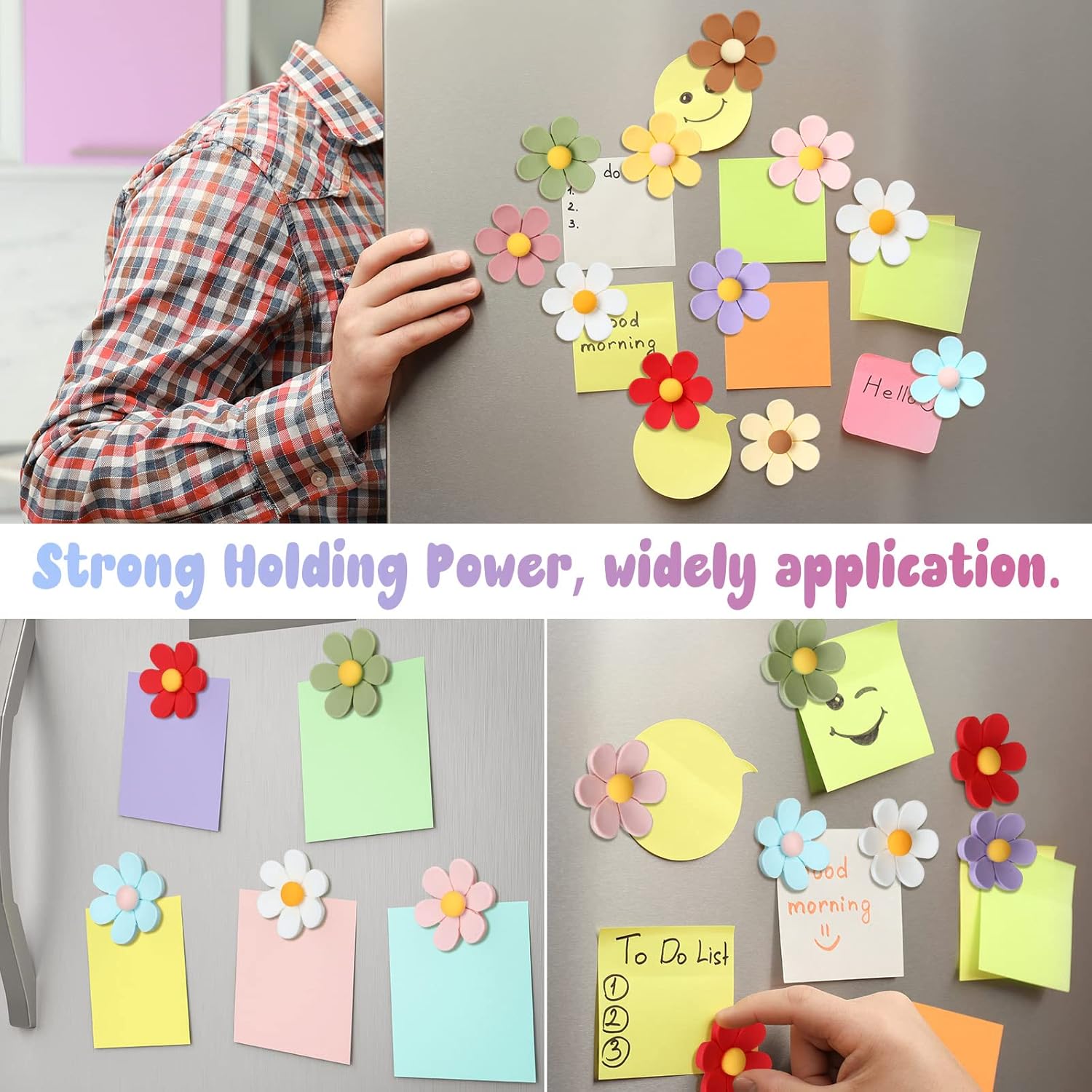 30 imanes magnéticos 3D para nevera con diseño de flores, para decoración de puertas de refrigerador, para decoración de cocina, accesorios de