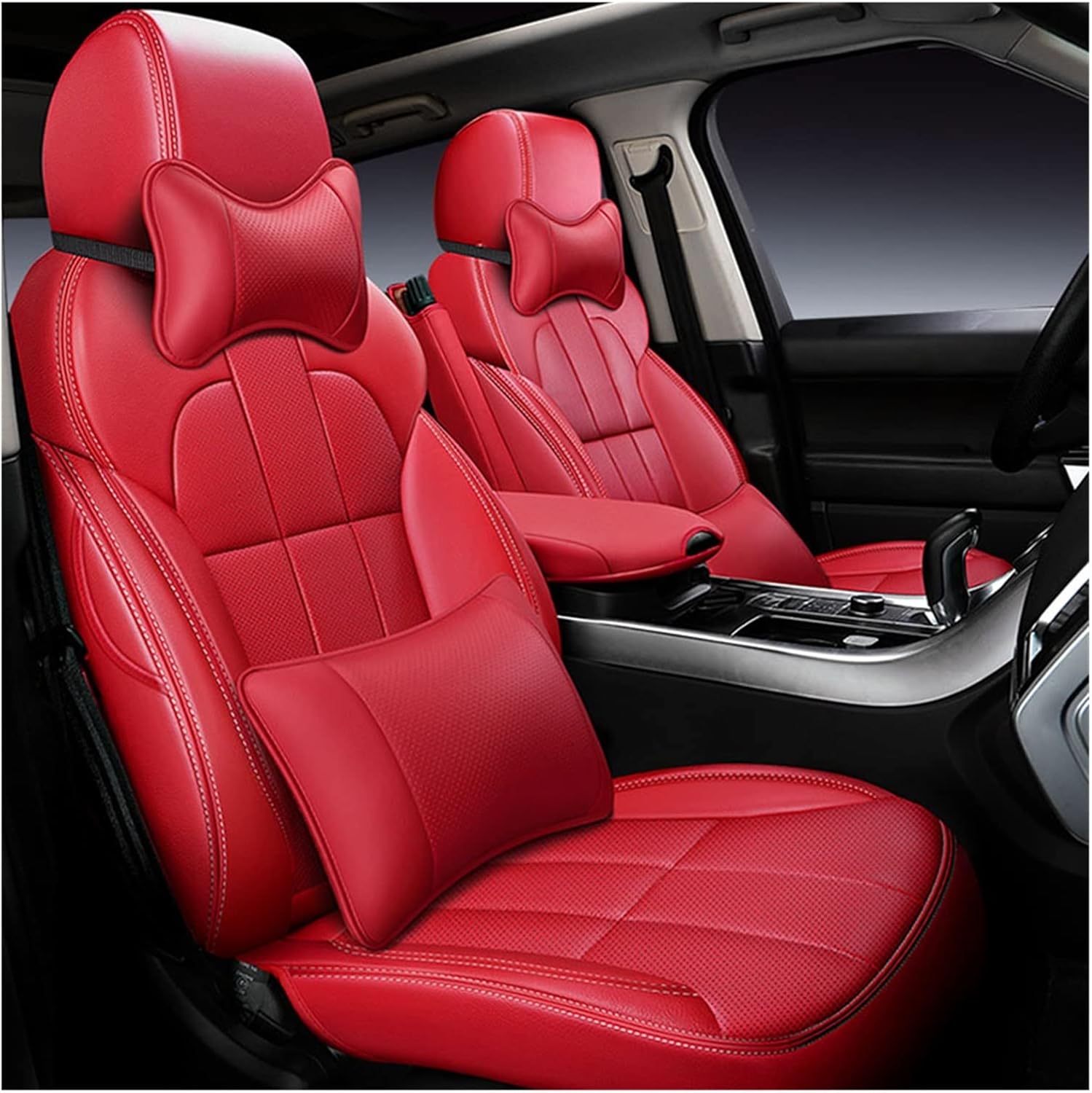 TalcuS Cojines de asiento de cuero de vaca personalizados para asiento de automóvil, compatible con Volvo XC70 S60 S80 XC60 V40 V60 C30 C70 XC90