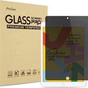 ProCase Protector de pantalla de privacidad antiespía de vidrio templado antiespía para iPad de 10.2 pulgadas ProCase Protector de pantalla de privacidad antiespía de vidrio templado antiespía para iPad de 10.2 pulgadas