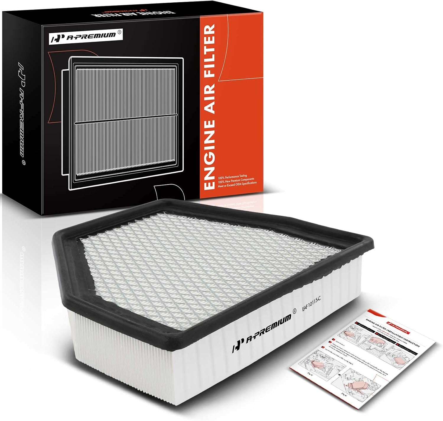 A-Premium Filtro de aire de motor compatible con Chevrolet Captiva Sport 2012-2015 y Saturn Vue 2008-2010, 2.5L 3.0L, panel flexible, repuesto #