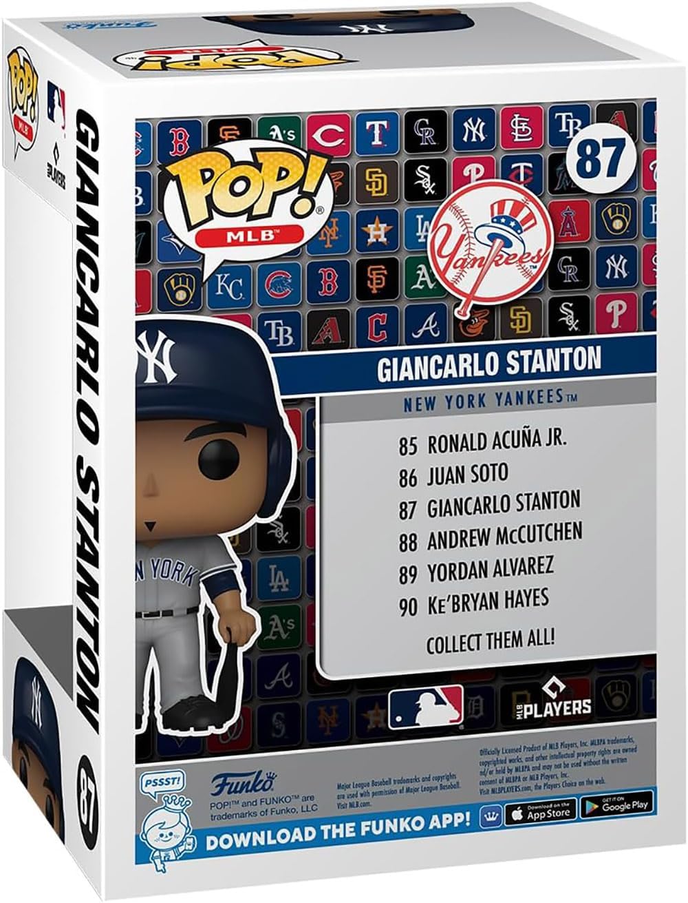 Giancarlo Stanton – Figura de vinilo #87 (con funda protectora de vinilo transparente compatible)