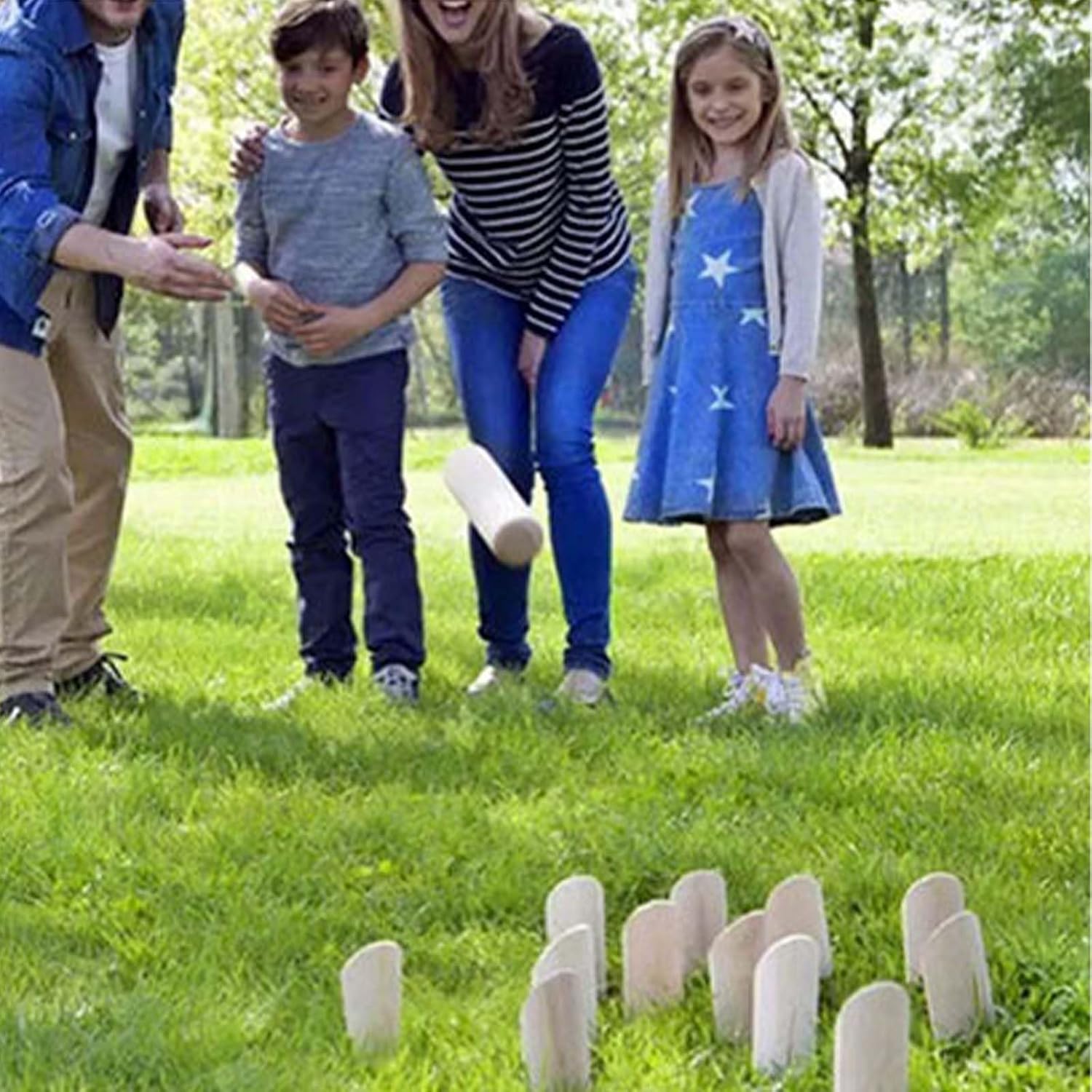 RHQNG Kubb Premium – Juego de Kubb Yard – Última diversión y atractivo juego al aire libre para todas las edades