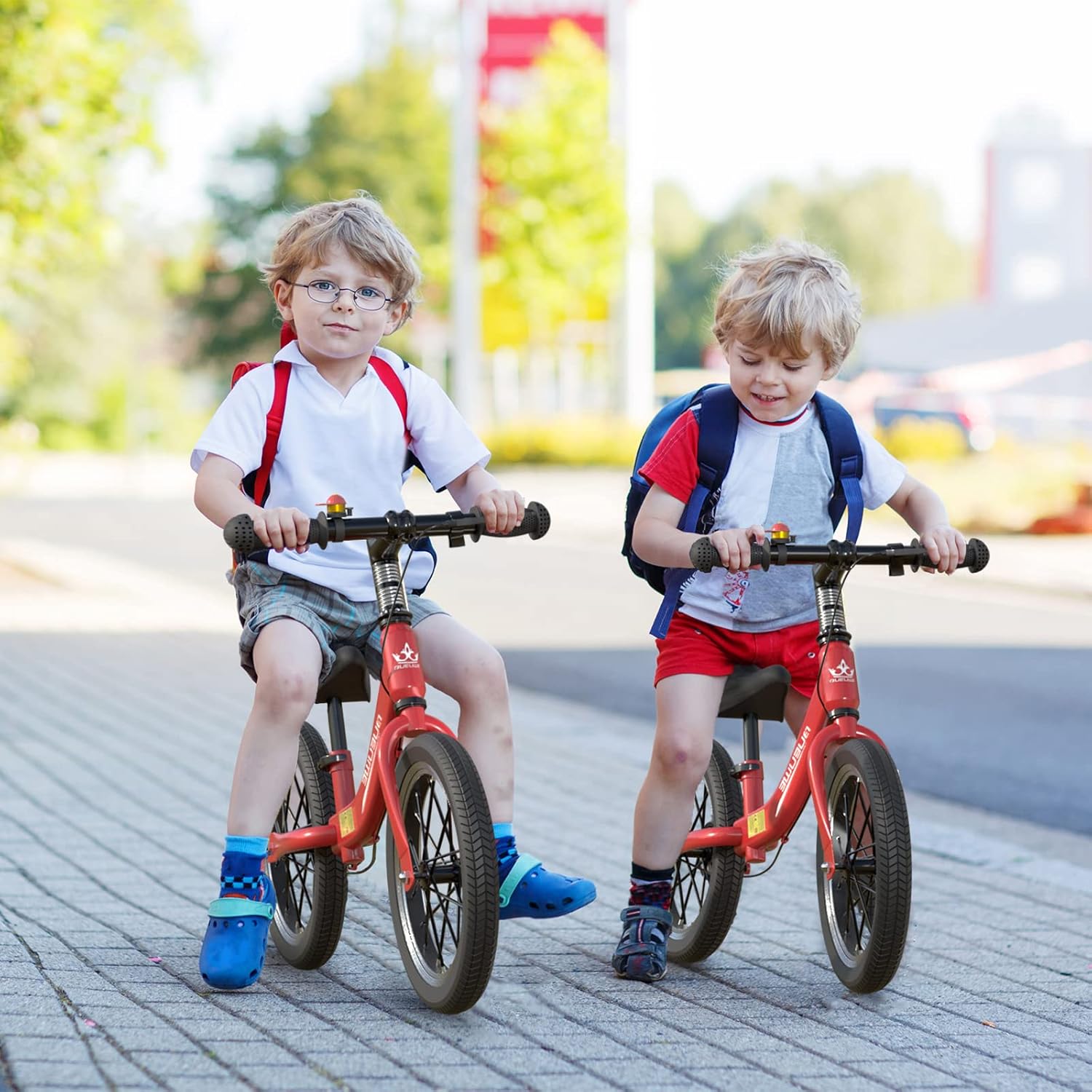 Bicicleta de equilibrio de 1416 pulgadas para niños y niñas de 3, 4, 5, 6, 7, 8 años, bicicleta de entrenamiento sin pedal con frenos y soporte,