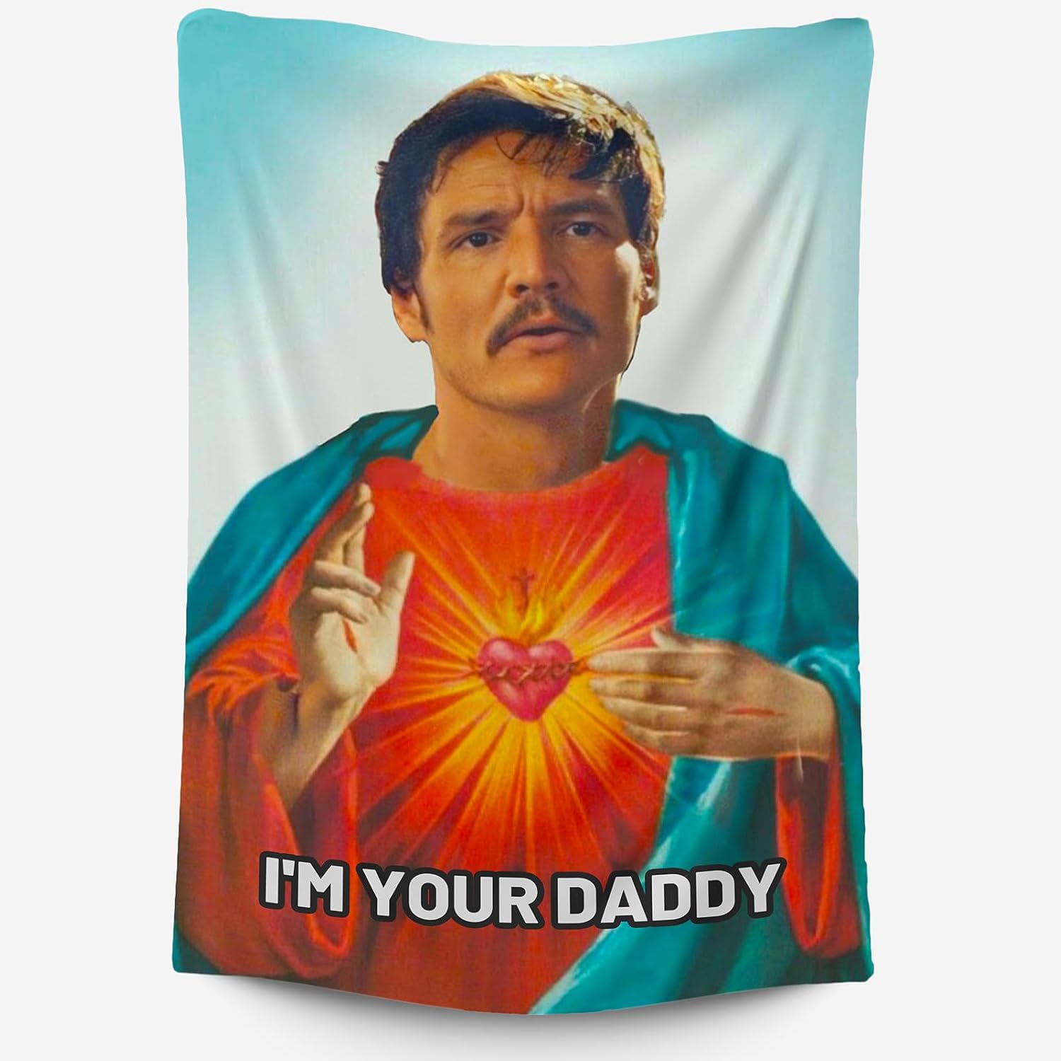 HIFFEY Tapiz de Pedro Pascal, divertido tapiz de pared de 40 x 60 pulgadas, tapiz con texto en inglés “I’m Your Daddy” para colgar en la pared,