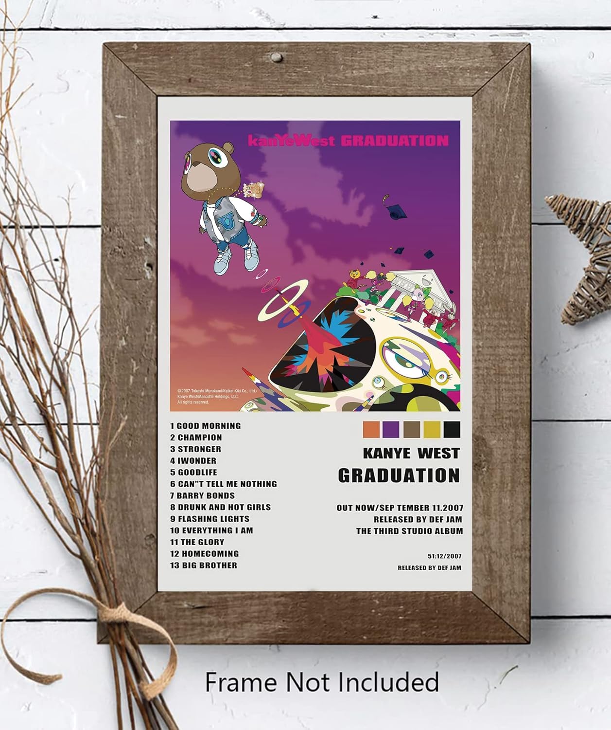 XIHOO Christ-EZ KanYe West – Póster limitado para decoración de pared genial para estética de habitación, póster mate sin marco, regalo de 11 x 17