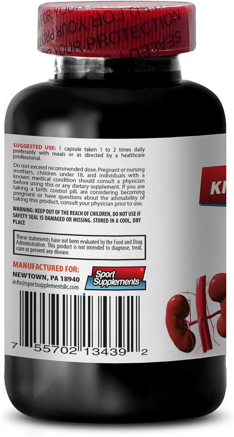Suplemento dietético de apoyo inmunológico, apoyo renal, vitaminas de arándano, limpieza renal, fórmula de desintoxicación y reparación de riñones,