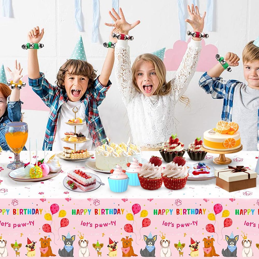 Suministros para fiesta de cumpleaños de perros, paquete de 3, manteles impermeables para perros y mascotas, fundas de mesa para cachorros,