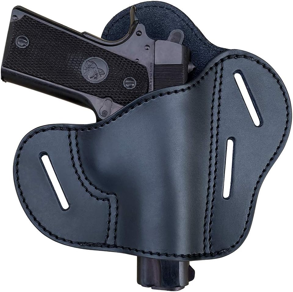 Funda 1911 1911 .45  0.354 in  4.25 pulgadas  4.25 pulgadas  4.5 pulgadas Funda de cuero OWB – Se adapta a la mayoría de pistolas estilo 1911PT1911