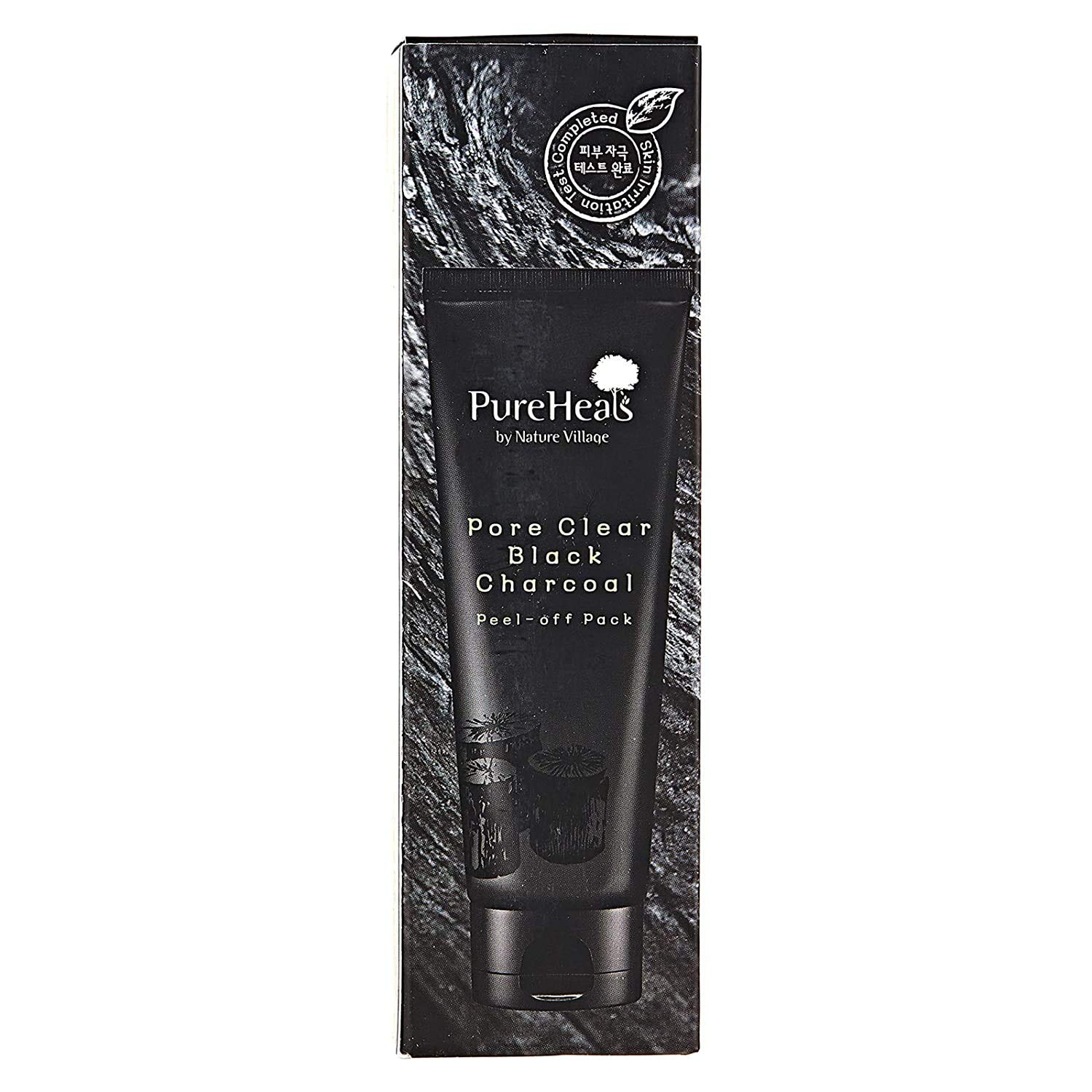 Pureheal’s Pore Clear Black Charcoal Peel Off Pack 3.53 fl. oz. (3.53 oz), Carbón en polvo, ingredientes botánicos nacionales, por Nature Village