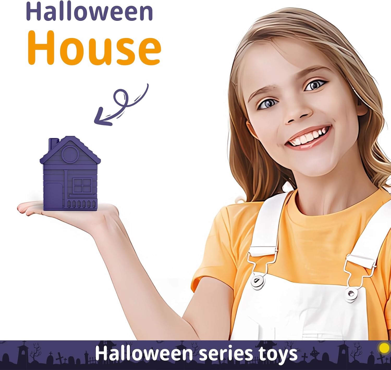 Juguetes de aprendizaje para niños de 1, 2, 3, 4 años, 5 marionetas de dedo de Halloween y 5 graneros para niños, juego de motricidad fina, juguetes