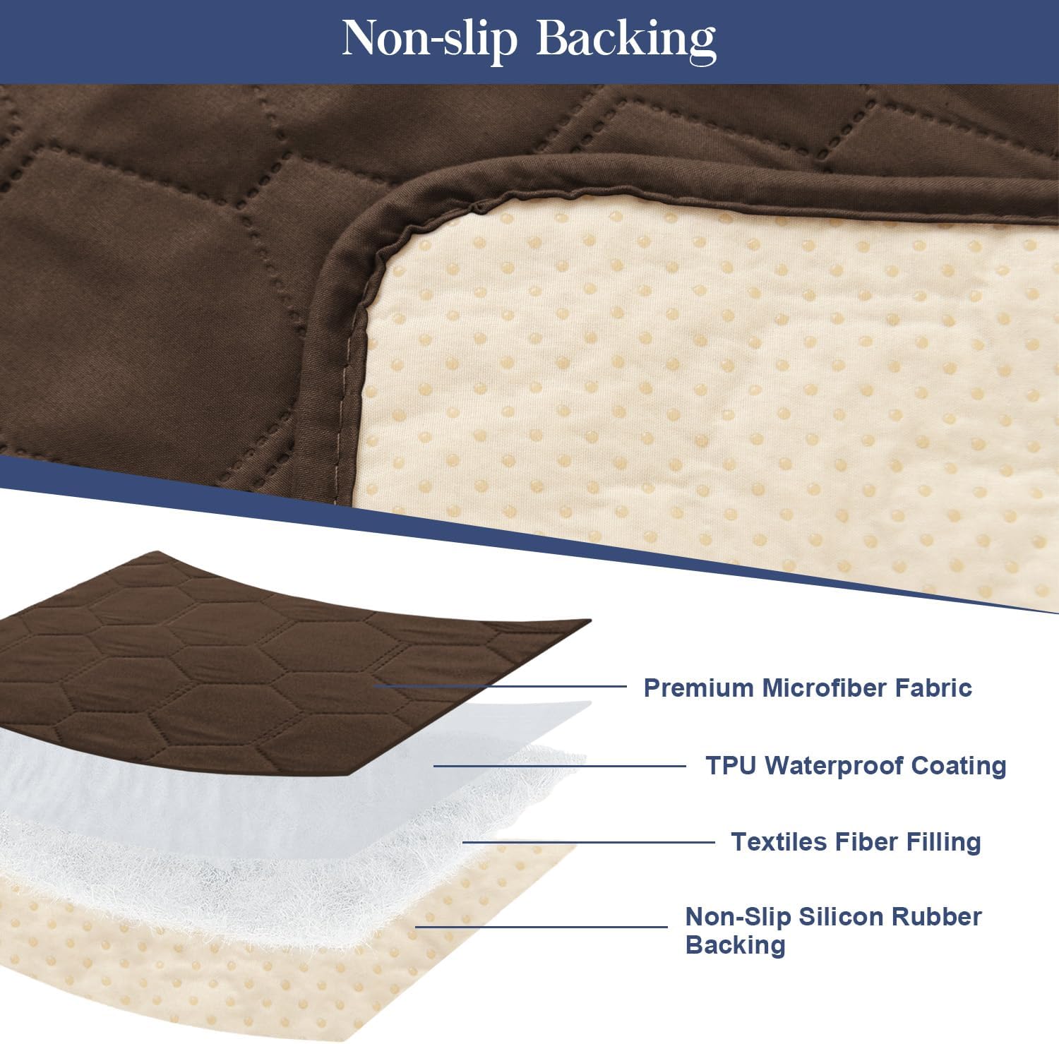DEARTOWN Funda impermeable para sofá reclinable, funda antideslizante para silla reclinable, protector de muebles, funda de sofá lavable para perros