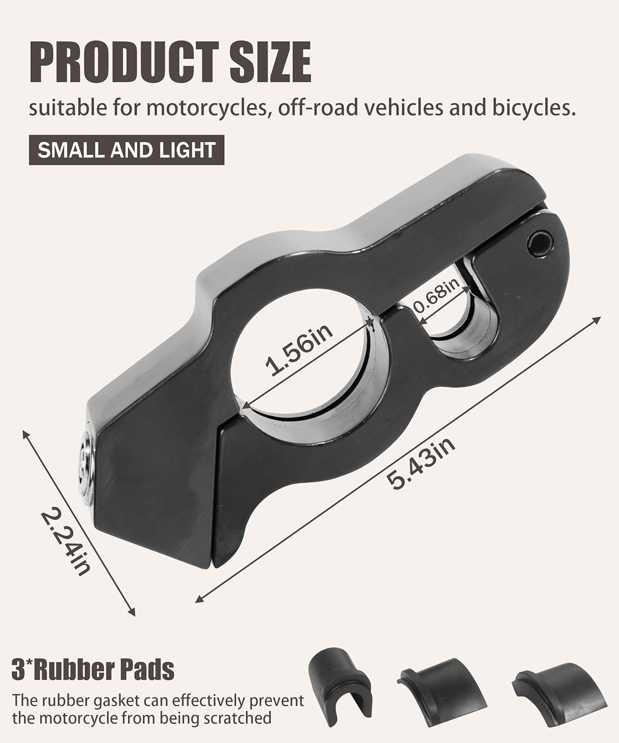 Motorcycle Lock,Motorcycle Accessories Car Accessories Motorcycle Locks Anti Theft,Heavy Duty Motorcycle Brake Lock,Adjustable Bike Handlebar Lock