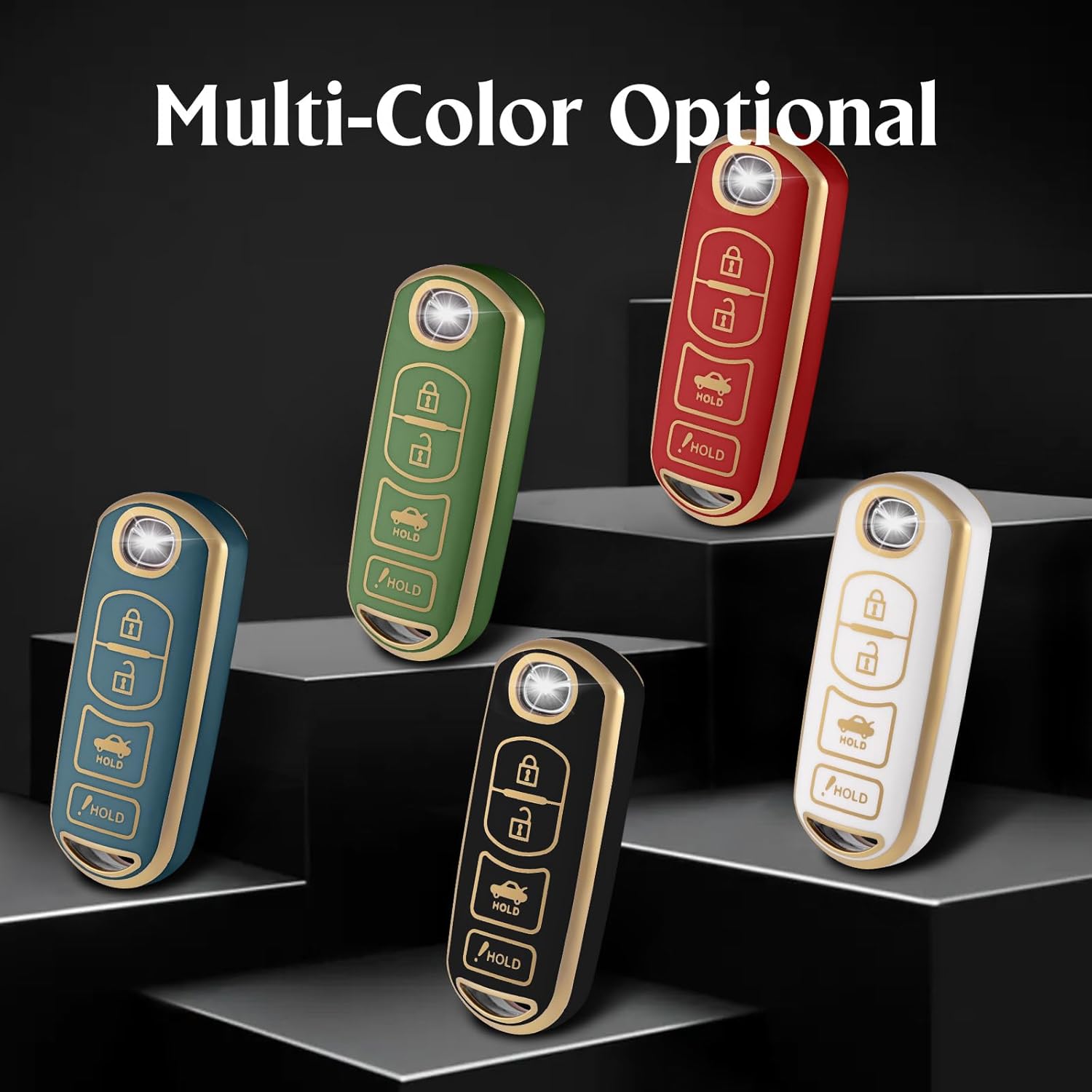 Funda de TPU suave para llavero compatible con Mazda 3 6 8 Miata MX-5 CX-3 CX-5 CX-7 CX-9 234 botón de entrada sin llave control remoto llave