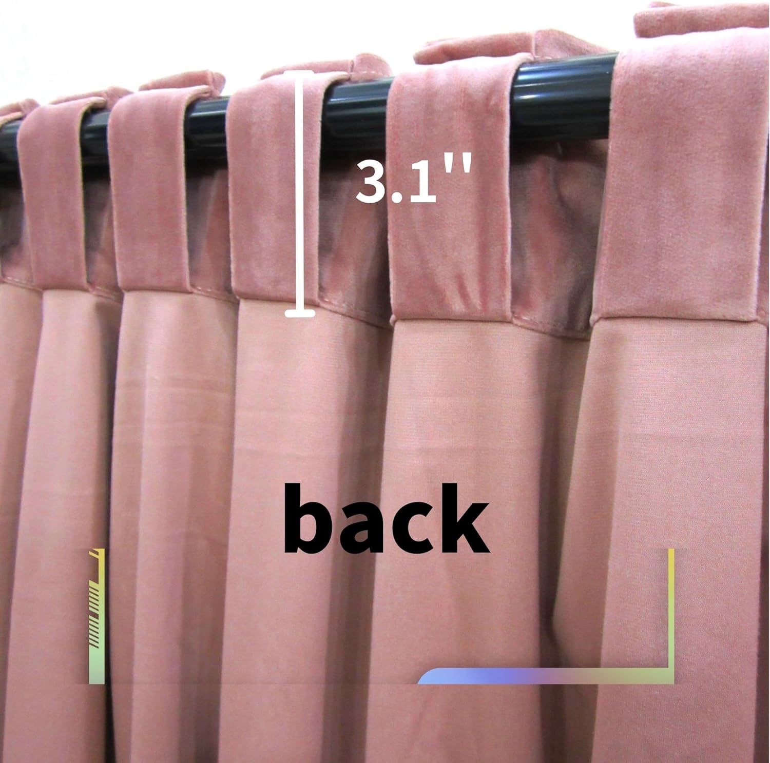 Cortinas de terciopelo rosa salvaje de 84 pulgadas de largo, 75% de lujo, cortinas opacas para dormitorio, sala de estar, cortinas de ventana