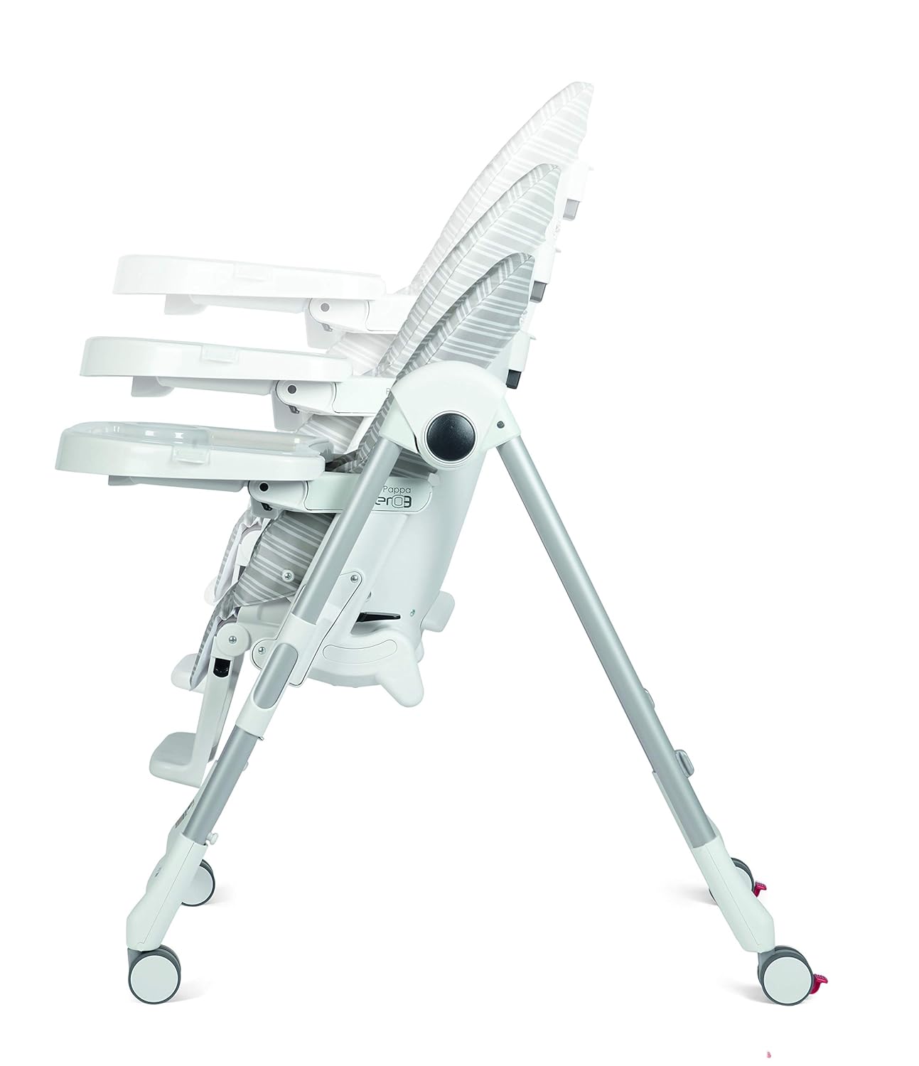 Prima Pappa Zero 3 – Silla alta para niños recién nacidos hasta los 3 años de edad, fabricada en Italia, color dorado (blanco y dorado)