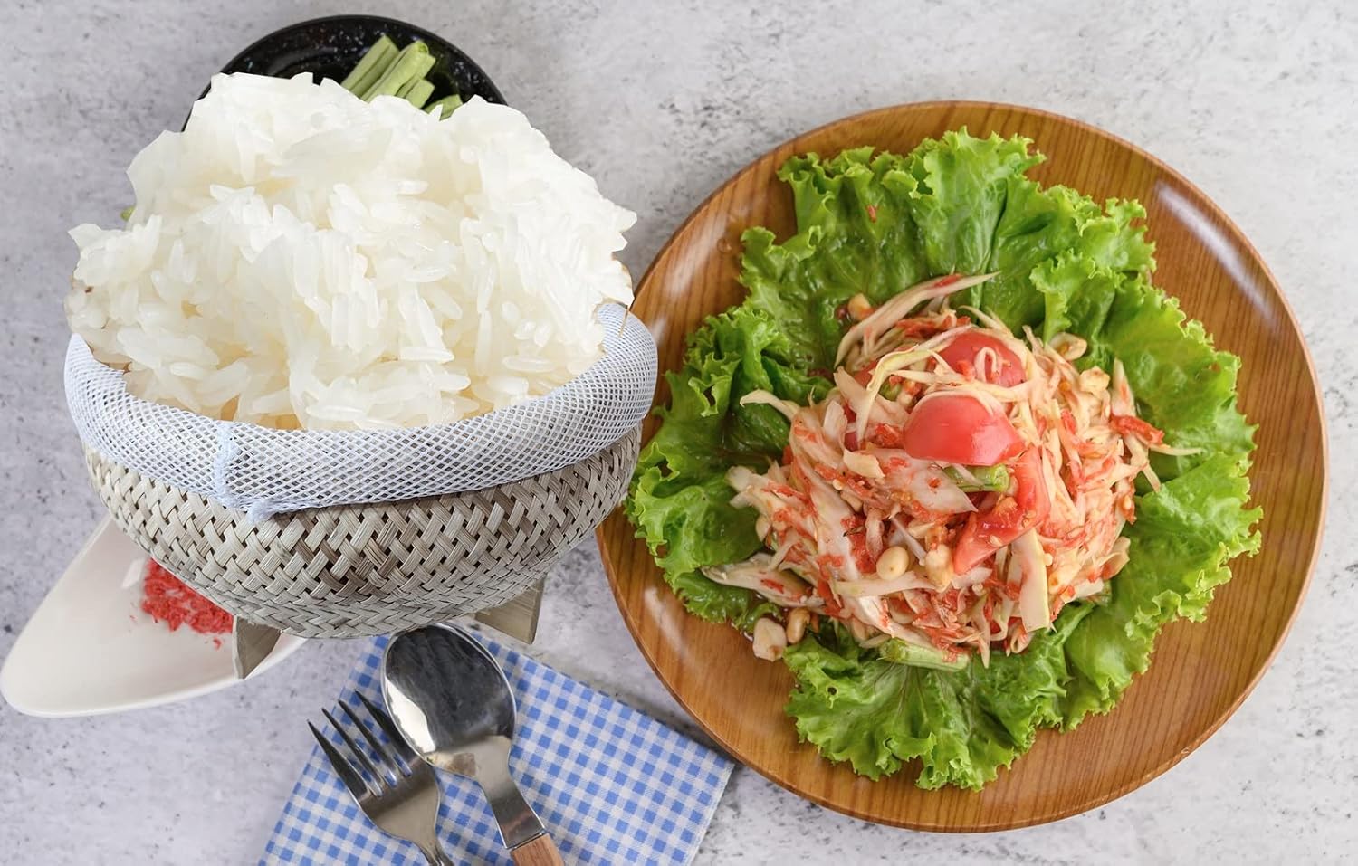 Heavens Tvcz – Cesta de vapor de arroz tailandés pegajosa para arroz o olla eléctrica, cocina asiática, diámetro de 8.00 pulgadas