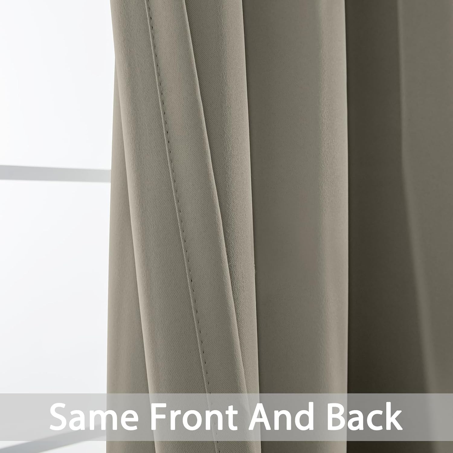 Yakamok Cortinas opacas de bloqueo de luz de 84 pulgadas de largo, cortinas opacas con aislamiento térmico y ojales para dormitorio (52 x 84