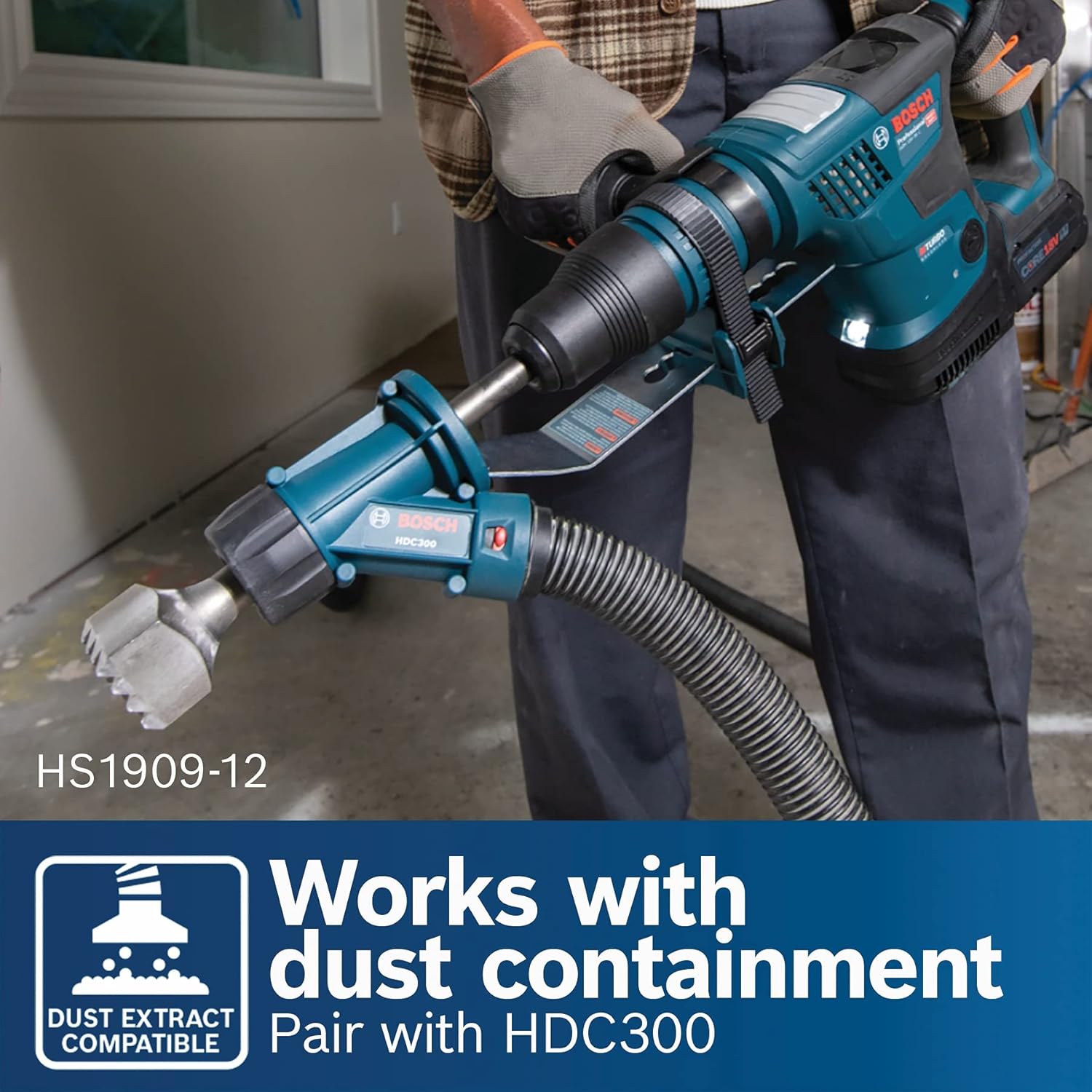 Bosch HS1909-12 SDS-max 1-34 pulg. Cuadrado x 12-12 pulg. Herramienta de buje de 25 dientes