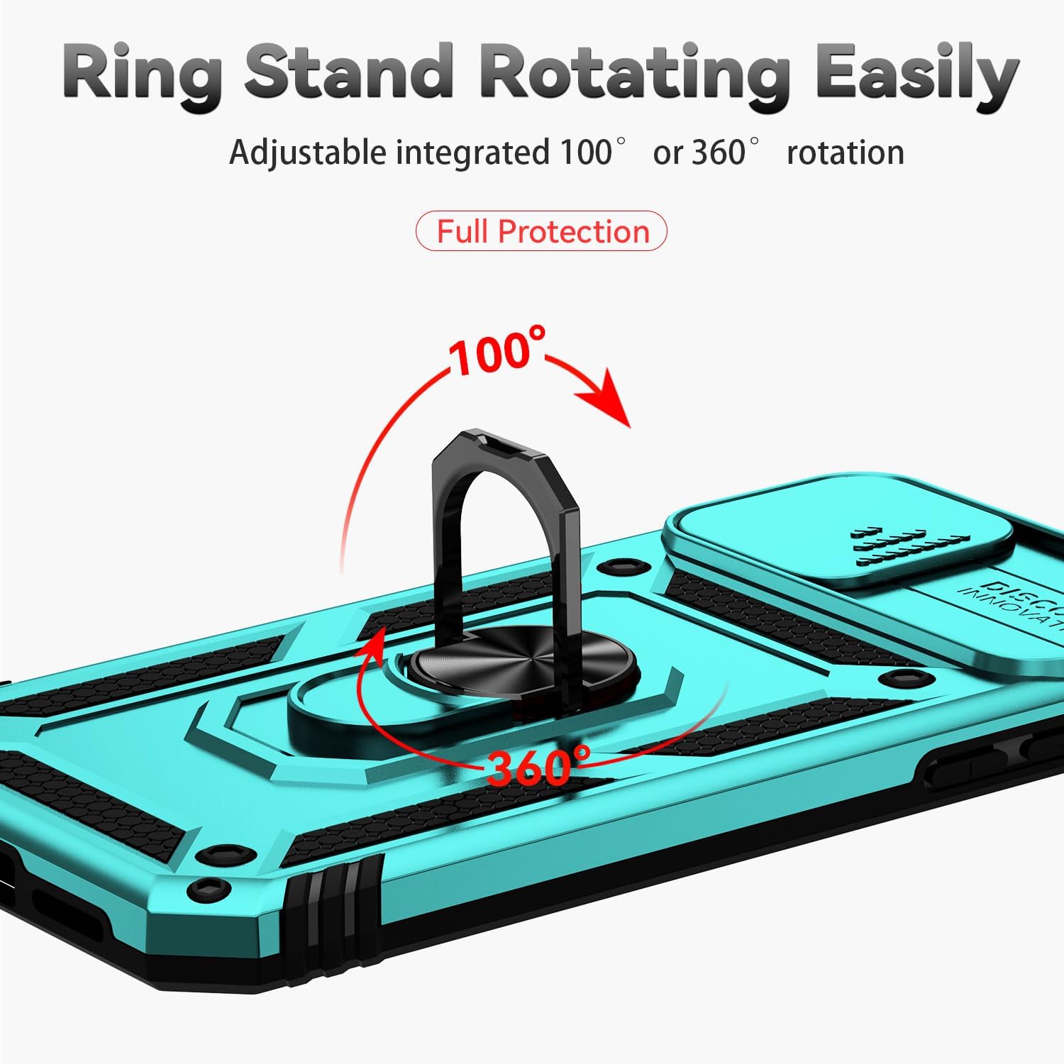 Funda para iPhone 11 Pro con cubierta para lente de cámara, protector de pantalla HD, doble capa de protección contra caídas de grado militar,