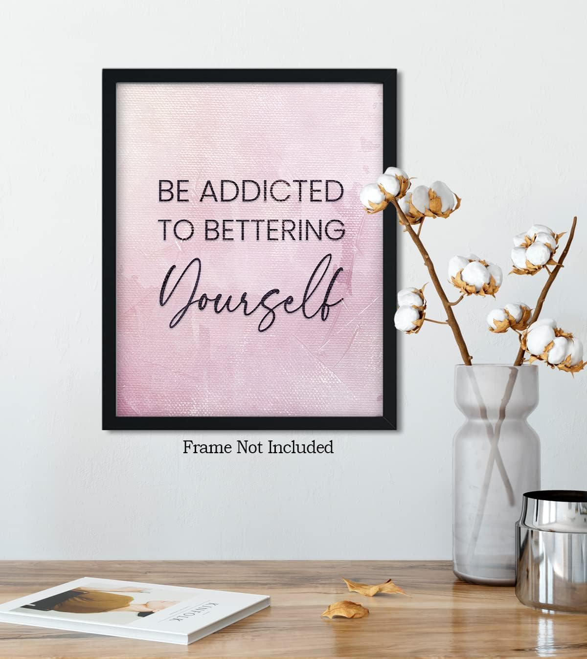 Govivo Regalos inspiradores para mujeres  Arte de pared motivacional  Sé adicto a mejorarte a ti mismo  Decoración de dormitorio edificante