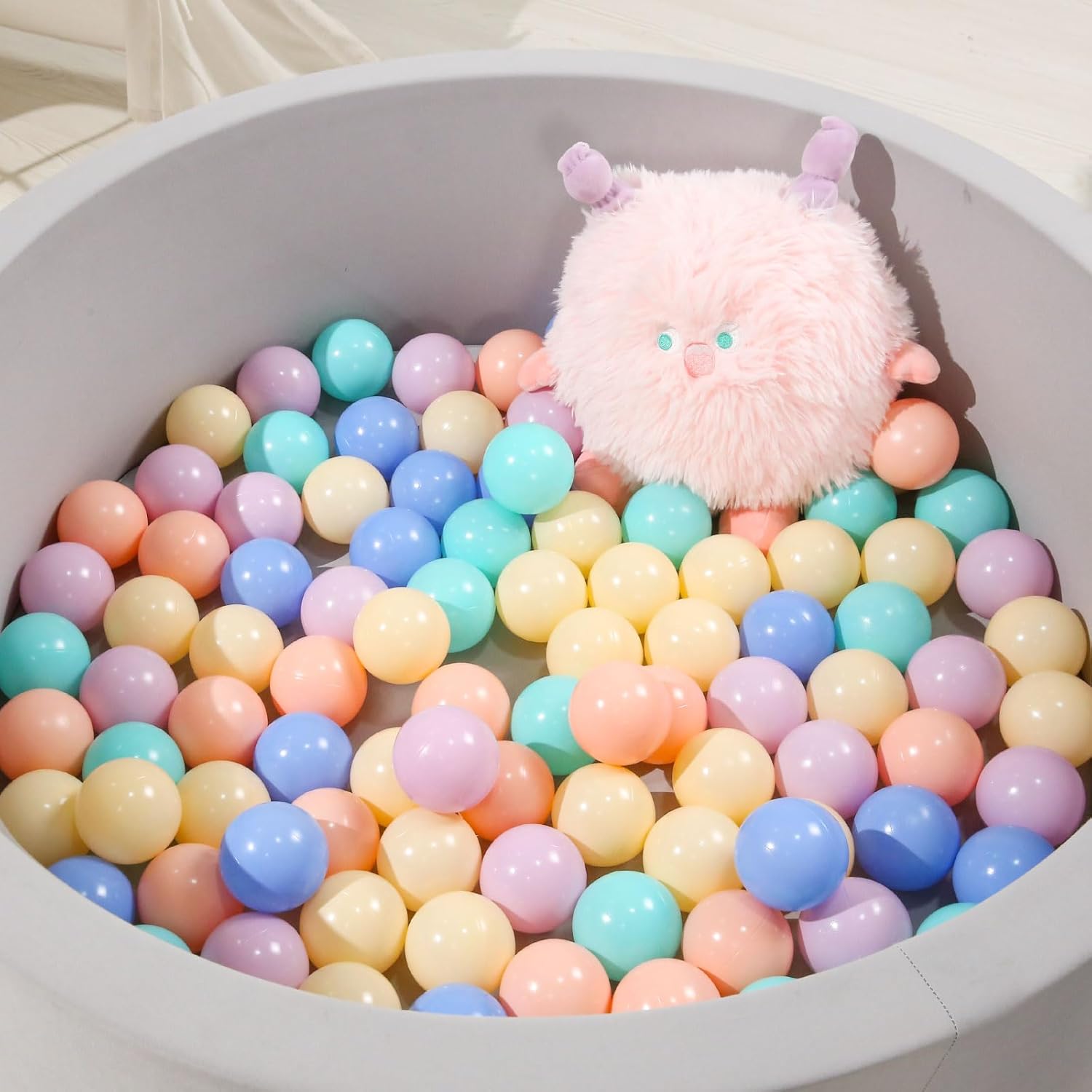 Pelotas para hoyos de bolas, sin ftalatos, sin BPA, bolas de plástico no tóxicas para niños y diversión para jugar
