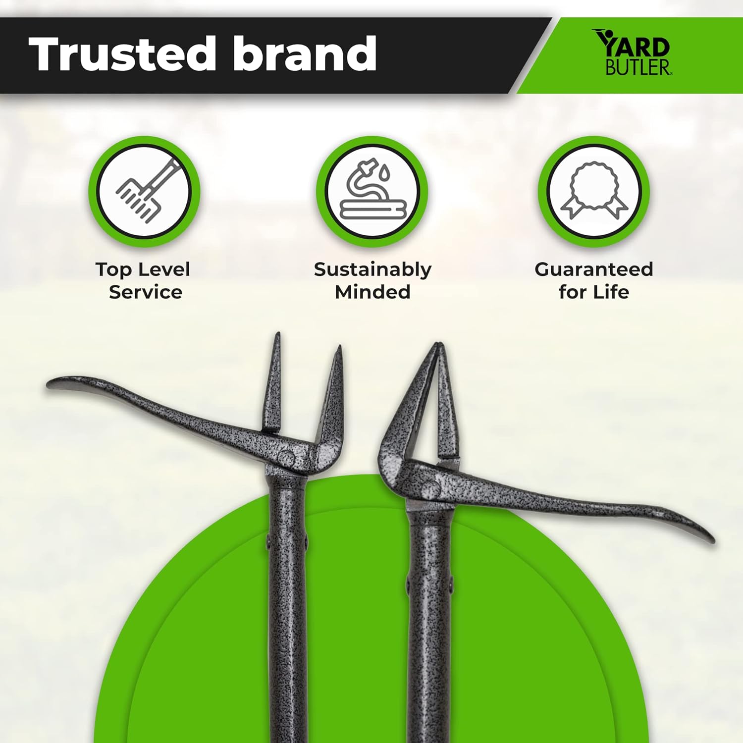 Yard Butler Herramienta de extracción de malezas de pie, solución para problemas de deshierbe, extractor de diente de león de pie y herramienta de