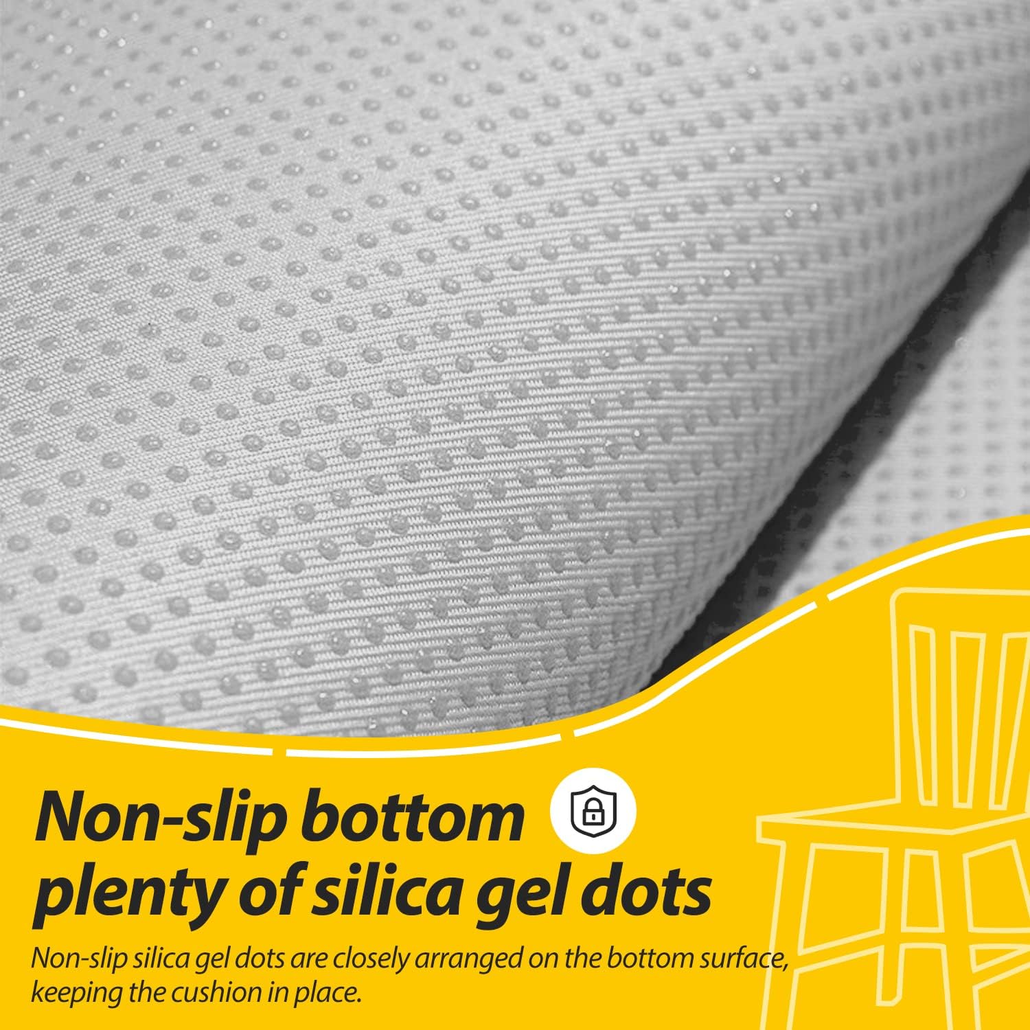 AAAAAcessories Cojines para sillas de comedor en forma de U con lazos y funda extraíble, cojines para sillas de cocina de comedor de 2 pulgadas de