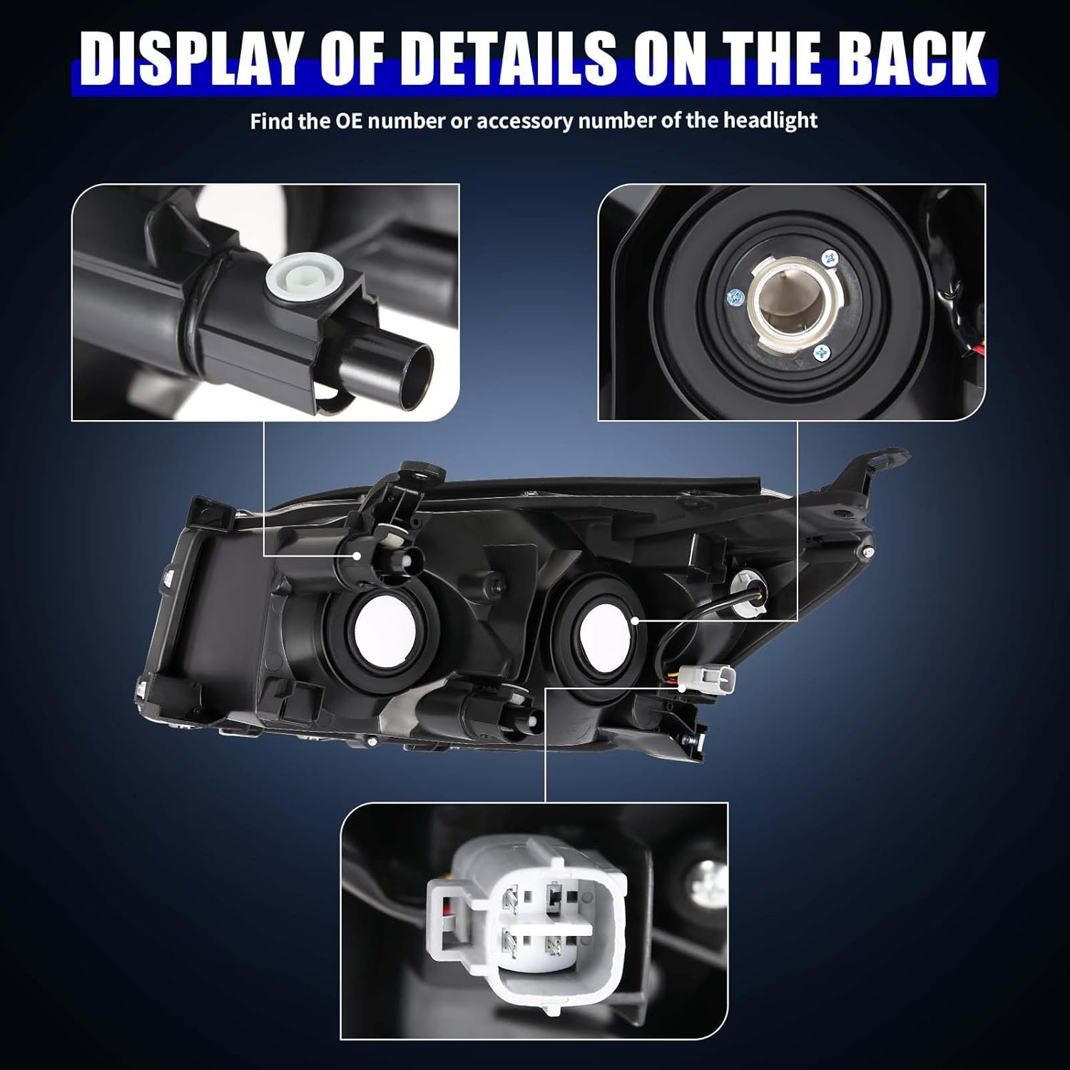Para 2006 2007 2008 Toyota RAV4 montaje de faros halógenos faro conductor+lado pasajero reemplazo TO2518106 TO2519106 TO2519106