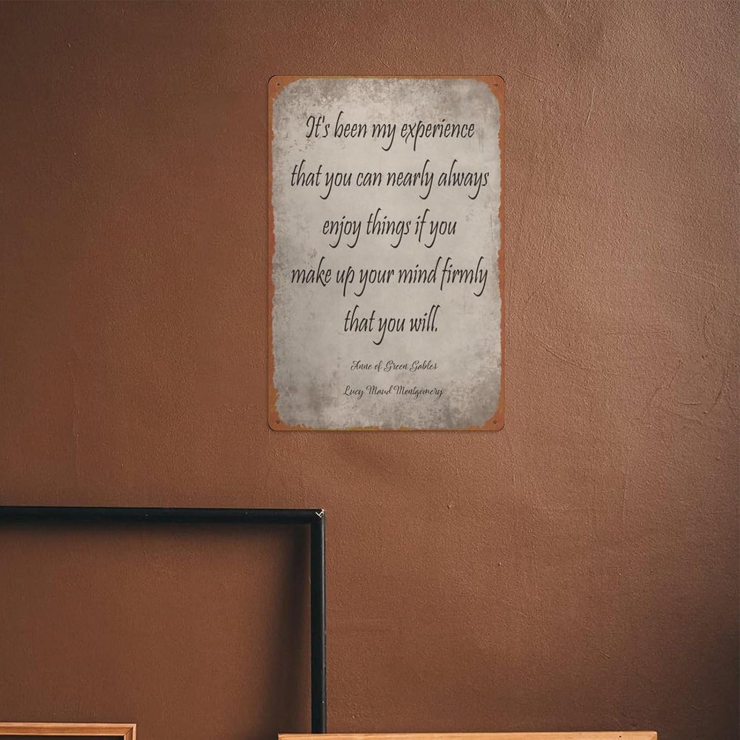 Anne of Green Gables – Póster con cita de metal vintage, decoración de pared de metal única para el hogar, bar, comedor, pub, 8 x 12 pulgadas,