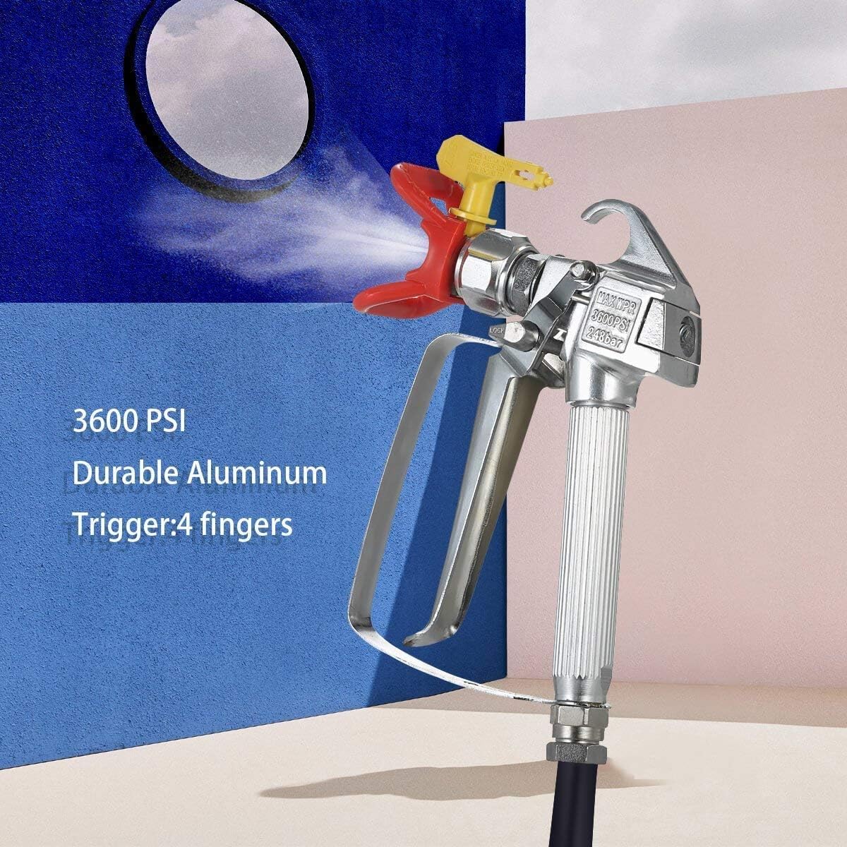 Pistola de pulverización sin aire de alta presión con 517 puntas y protector de punta, 2 filtros de pistola de pintura sin aire