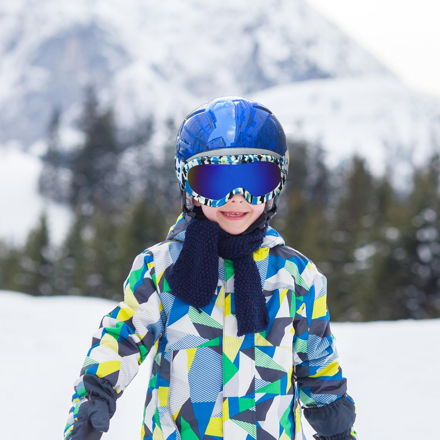 Kids Ski Goggles Snow Snowboard Goggles for 3-12 Years Boy