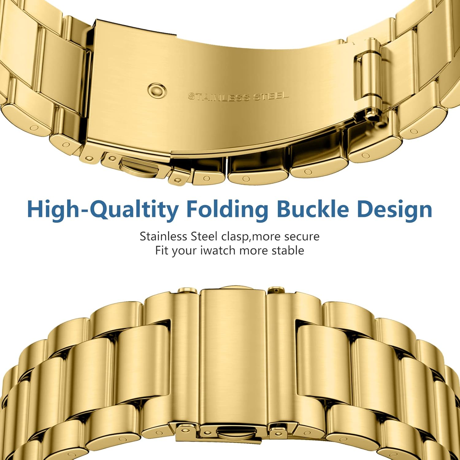 Lerobo Compatible con Apple Watch Band Ultra de 1.929 in 1.732 in 1.772 in 1.654 in 1.496 in 1.575 in 1.614 in, correa de metal de acero inoxidable