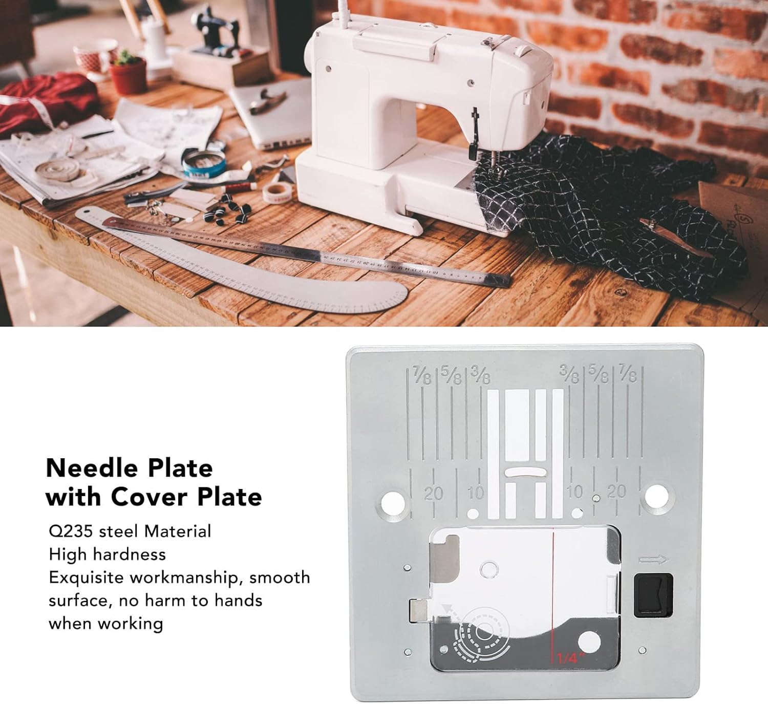 Placa de aguja de coser con placa de cubierta de plástico 416472401 para 3321 44S 4411 Heavy Duty 4423 Heavy Duty 5523 5532 Heavy Duty