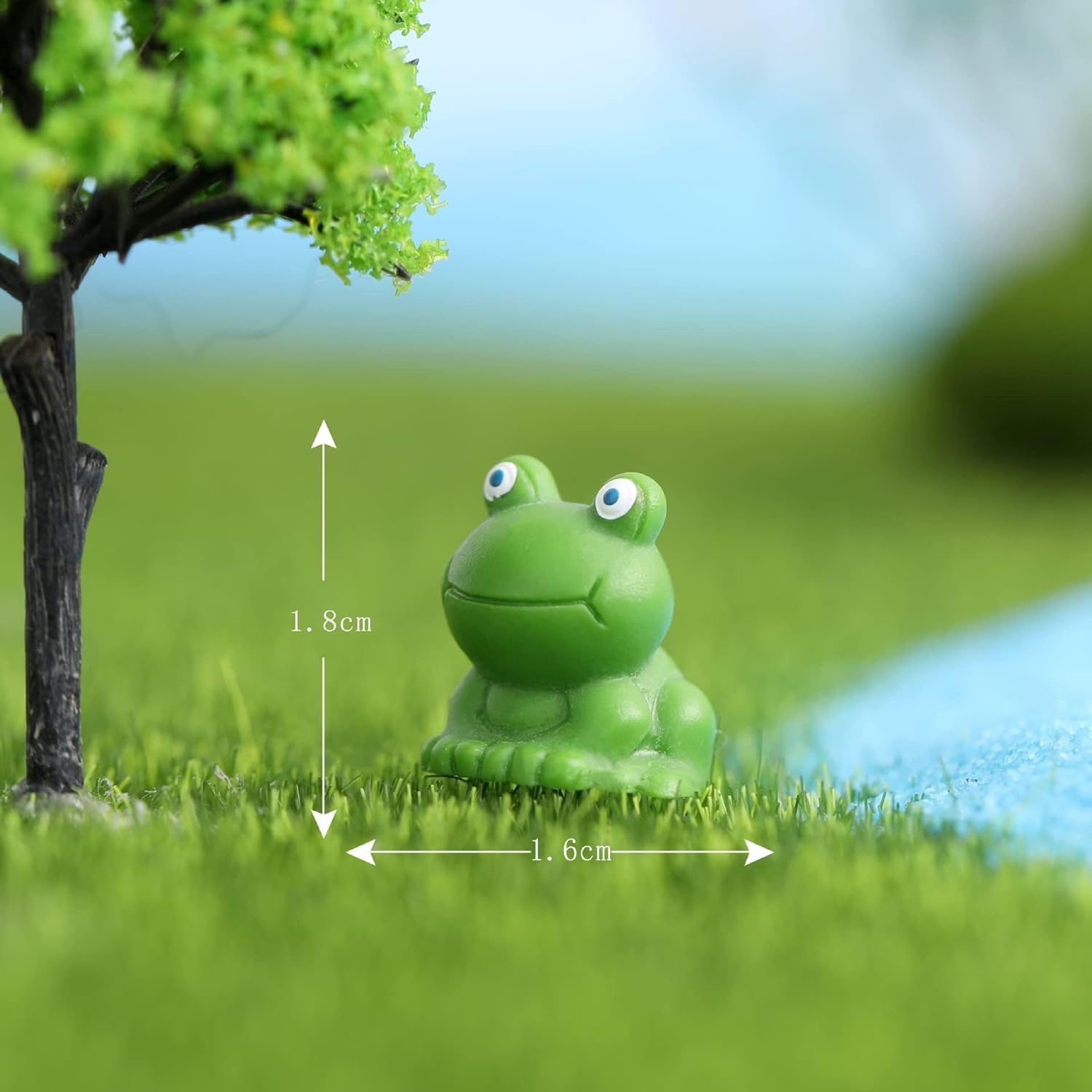 Paquete de 200 ranas pequeñas, ranas pequeñas, ranas de resina, mini ranas de resina a granel, mini ranas de resina en miniatura, rana verde (verde,