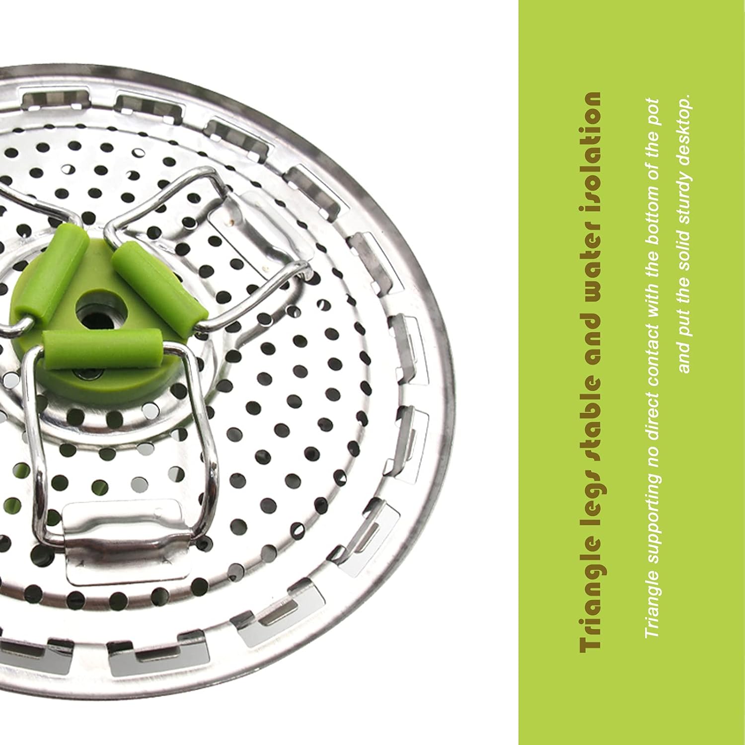 Cesta de vapor, olla de vapor plegable de acero inoxidable para cocinar al vapor (5.1 a 9 pulgadas)