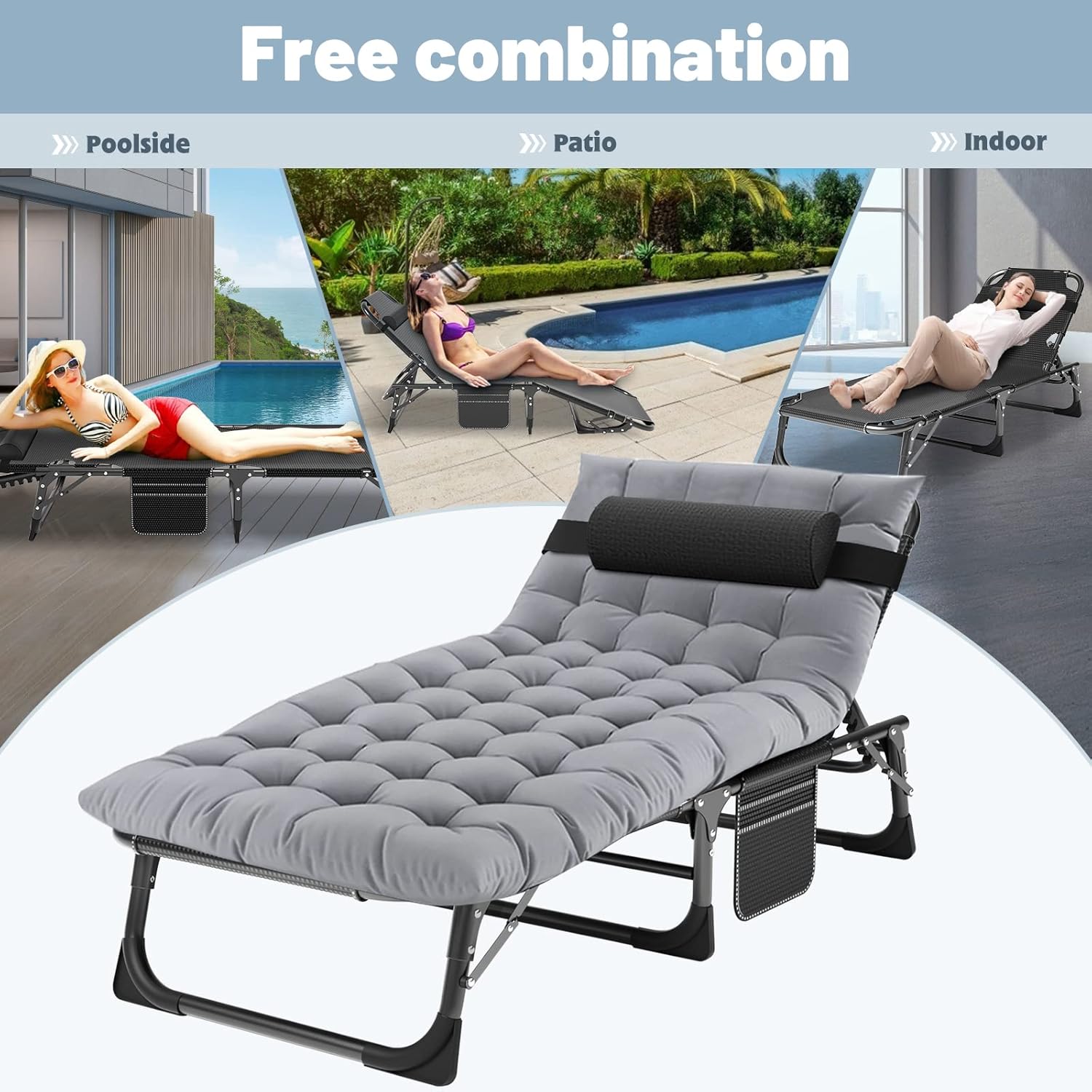 Slsy Cama plegable con colchón, camas plegables para invitados, cuna escondida para adultos, cama plegable portátil con posiciones ajustables para