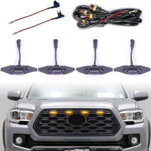 Luces LED para parrilla 2020 2021 2022 2022 2023 Tacoma TRD Off Road y Sport OEM Grill Raptor luces (luces ámbar) Luces LED para parrilla 2020 2021 2022 2022 2023 Tacoma TRD Off Road y Sport OEM Grill Raptor luces (luces ámbar)