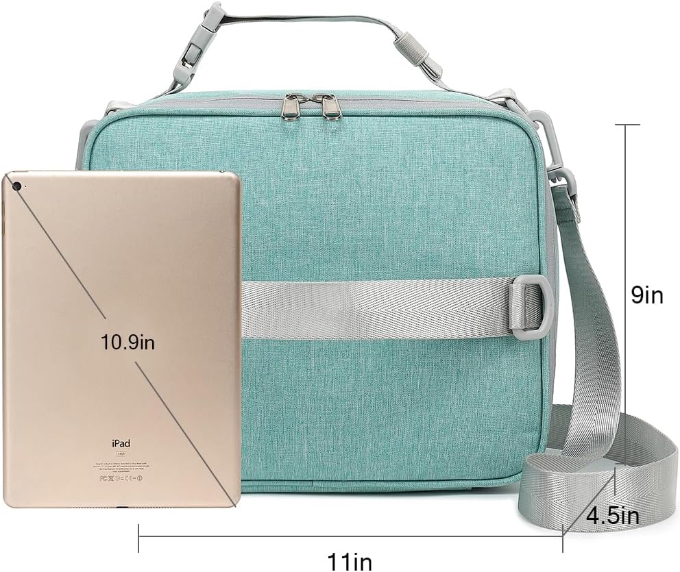 Bolsa de almuerzo para niños, bolsa térmica de almuerzo para niños y niñas, kit de lonchera reutilizable para viajes escolares