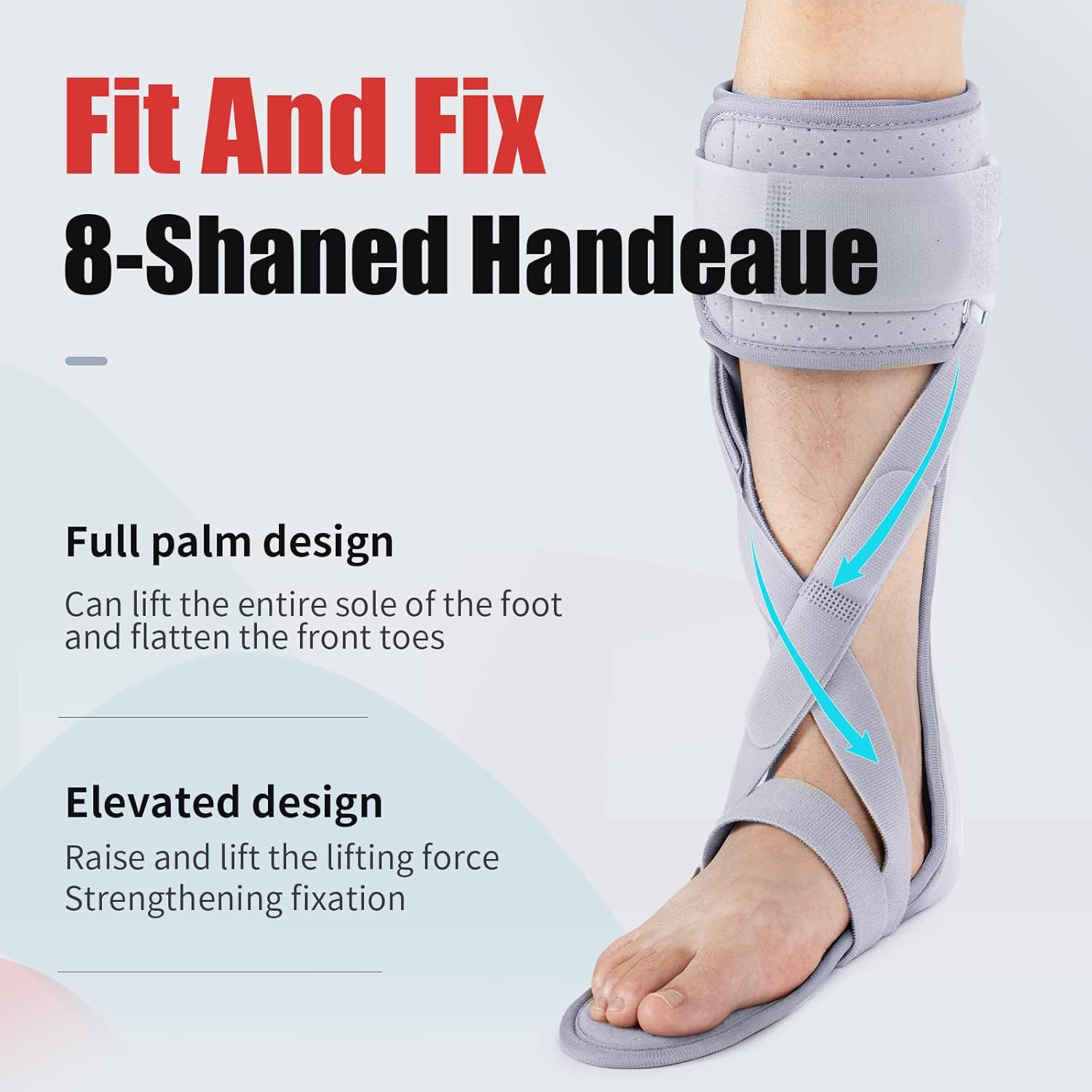 Medical AFO – Soporte de caída de pie para caminar, soporte AFO para caminar con zapato, ortesis de tobillo y pie para accidente cerebrovascular,